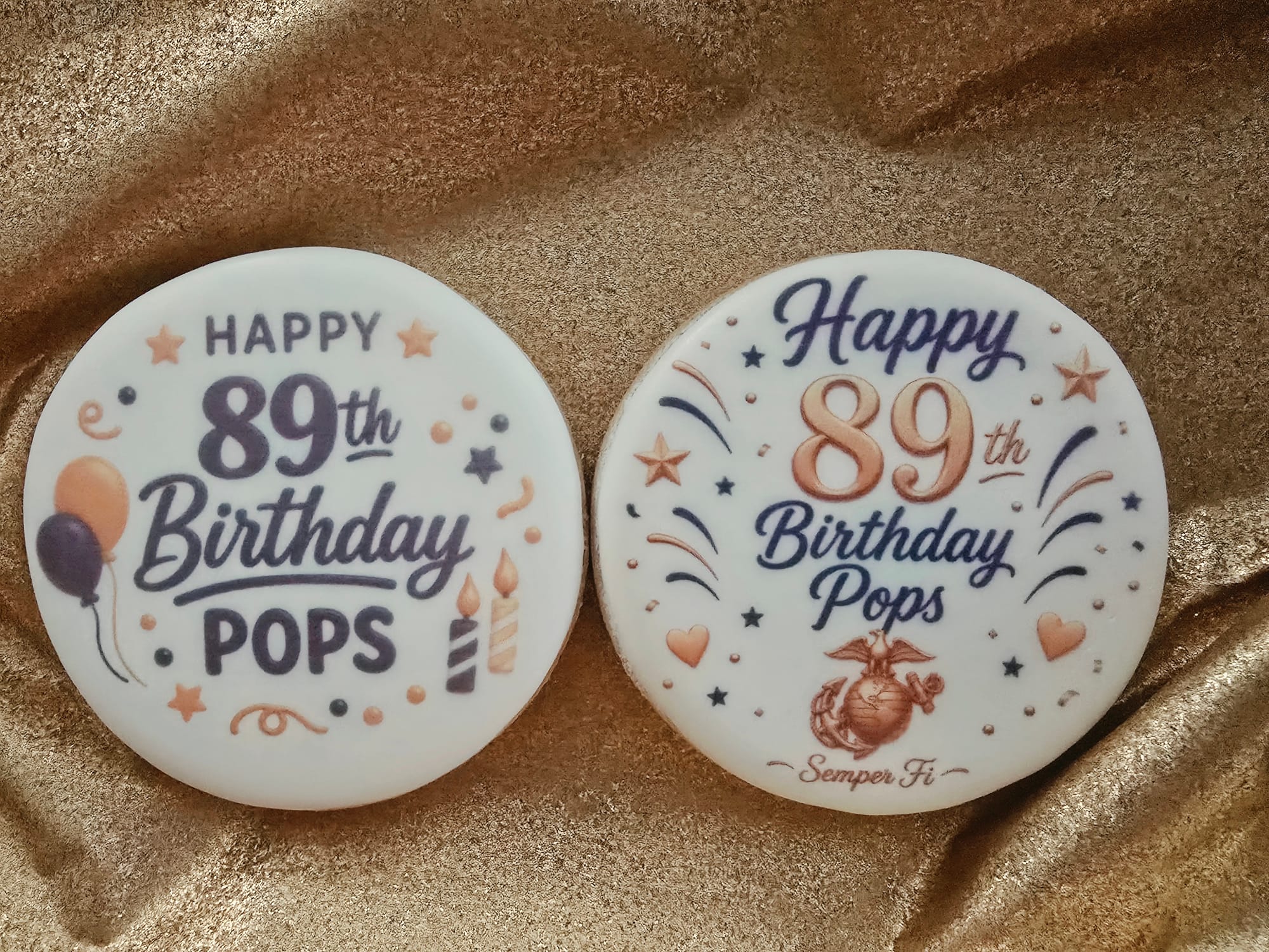 Custom direct print on 3 1/2" Sugar Cookie.