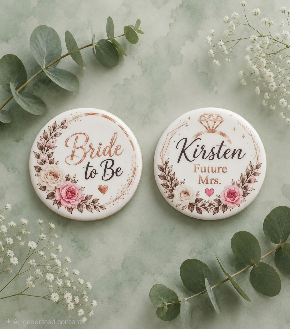Custom direct print on 3 1/2" Sugar Cookie