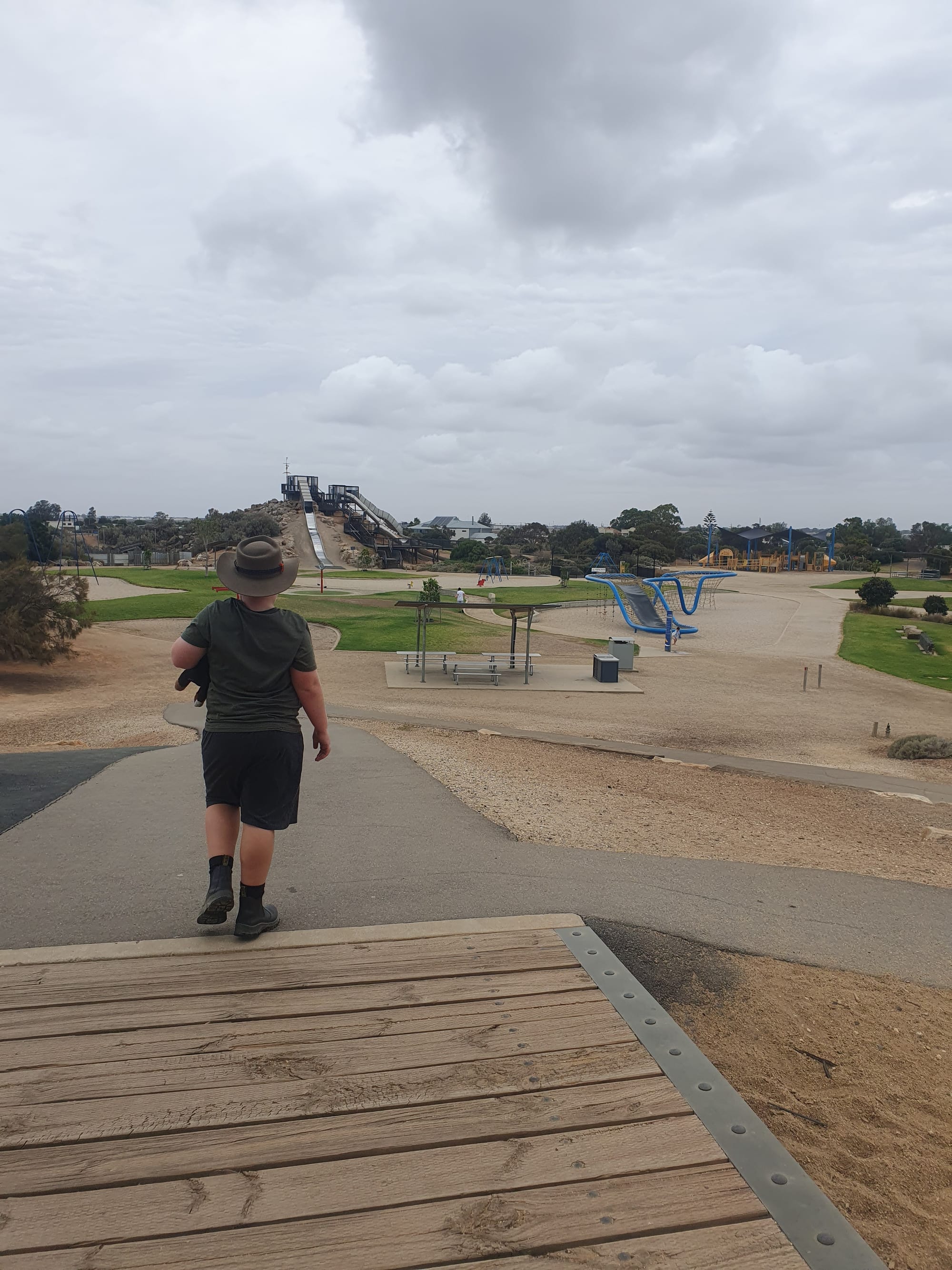 Brody exploring St Kilda Playground