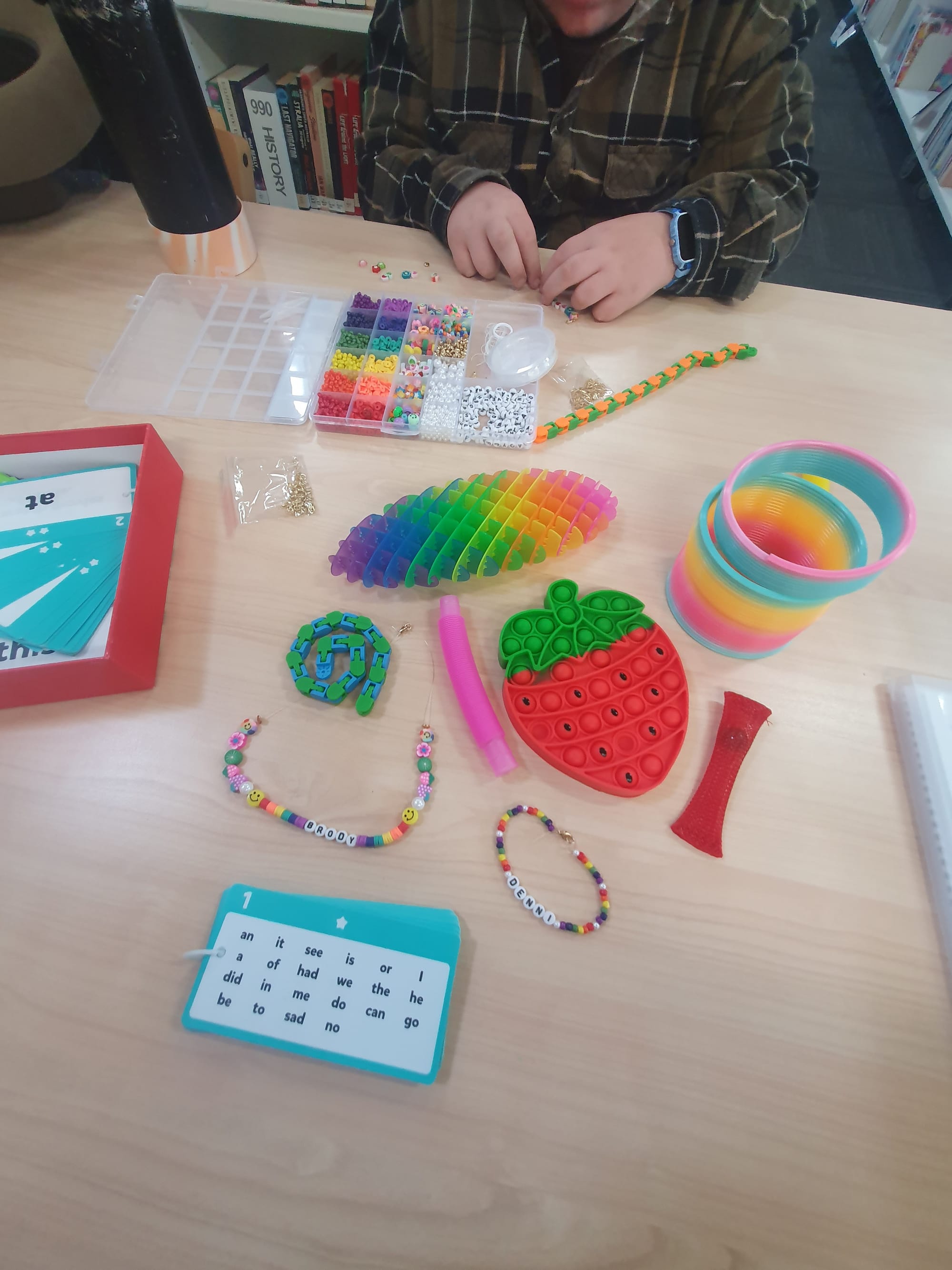 Fidgets and working on our sight words!