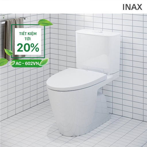 ​Bồn cầu Inax 2 khối trong không gian phòng tắm