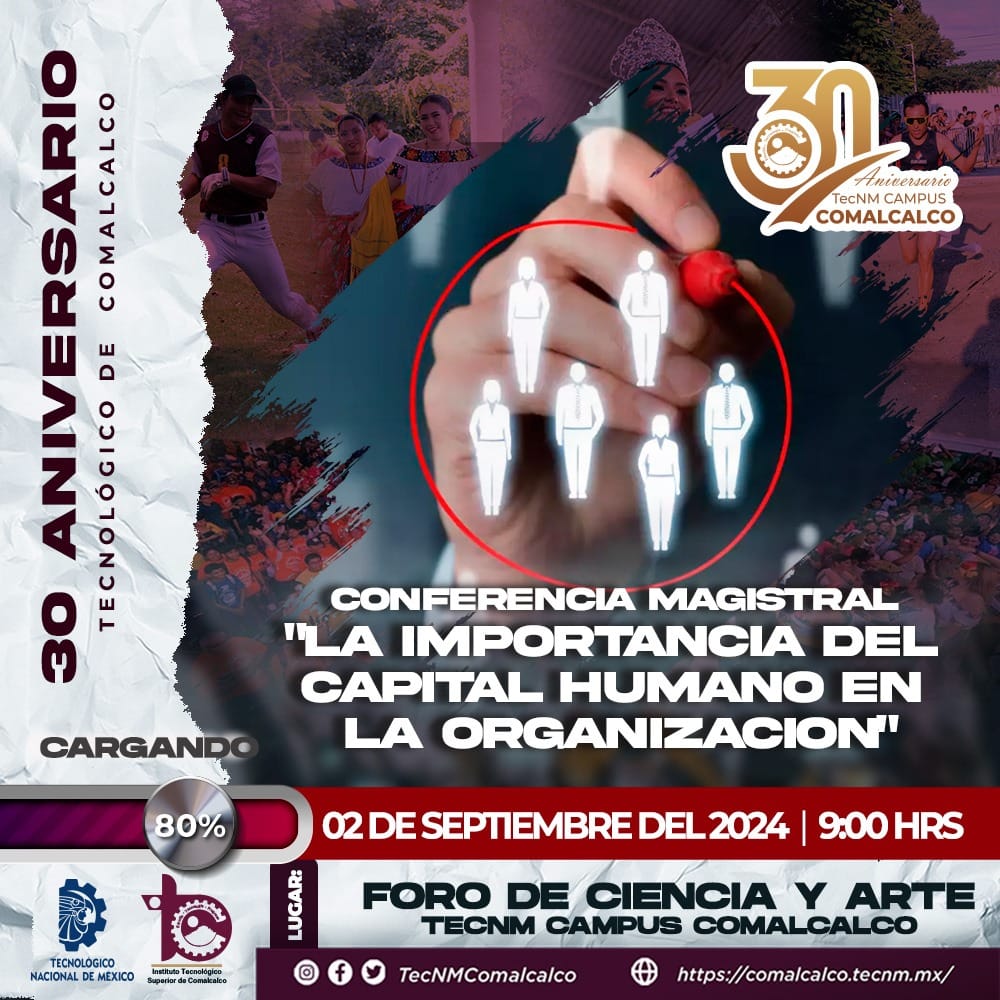 TecNM invita a la conferencia magistral "La Importancia del Capital Humano en la Organización"