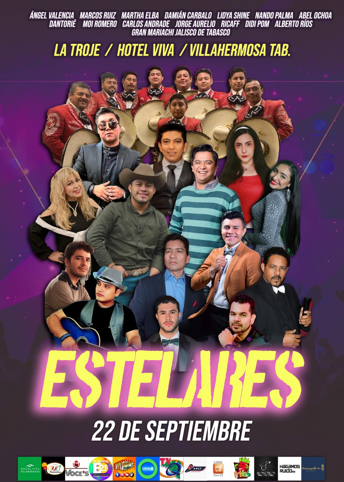 Prepárate para disfrutar de una noche inolvidable con las grandes estrellas tabasqueñas