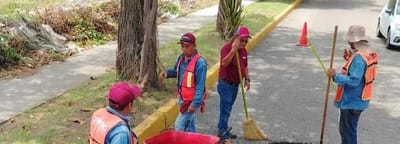 Continúan trabajos de bacheo en el municipio de Centro