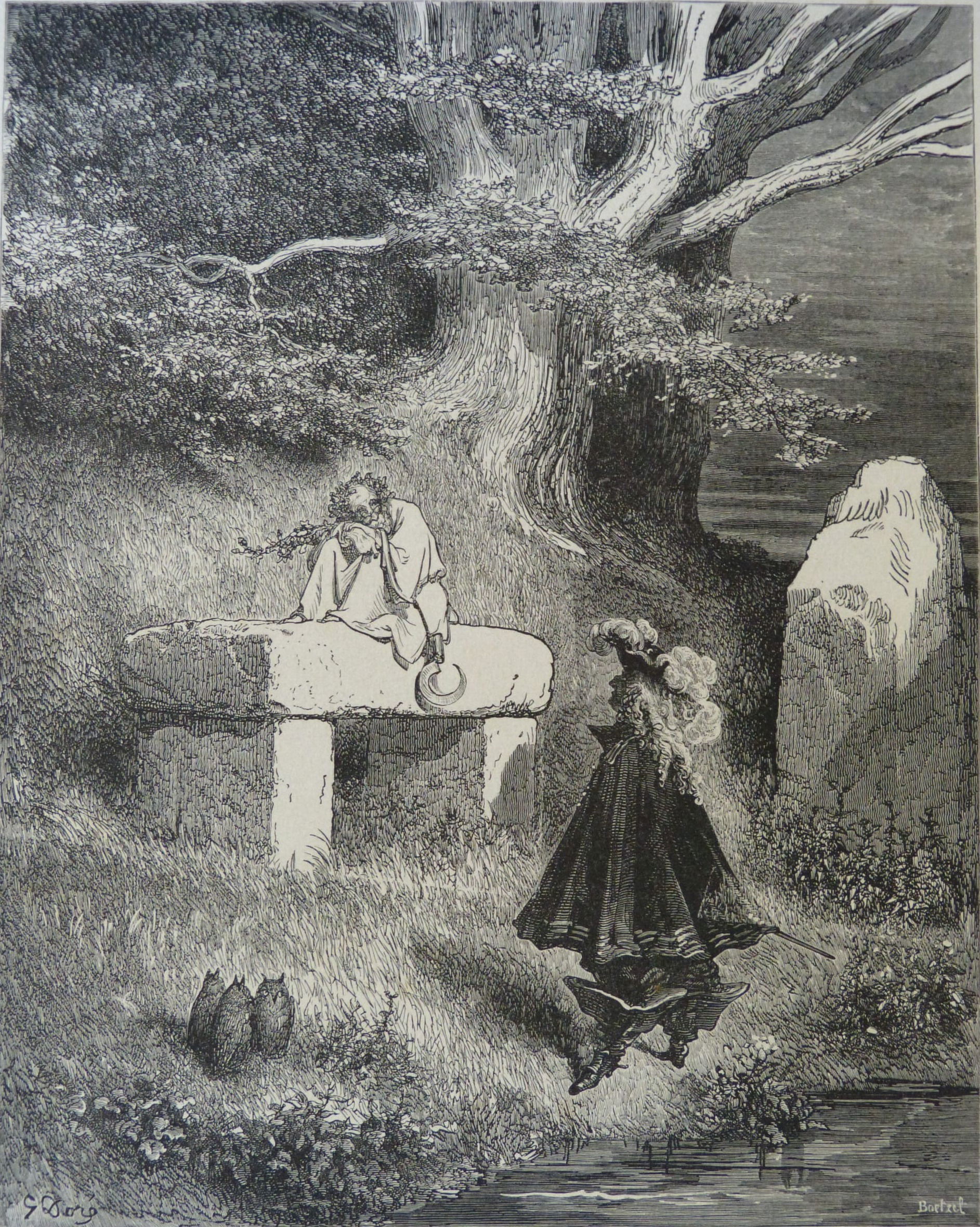 D’après Gustave Doré (1832-1883) Lithographie tirée des Contes de Perrault, 1862
