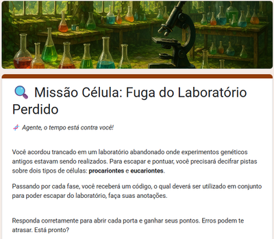 Missão Célula: Fuga do Laboratório Perdido