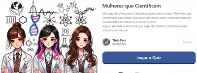 Quiz Mulheres que Cientificam