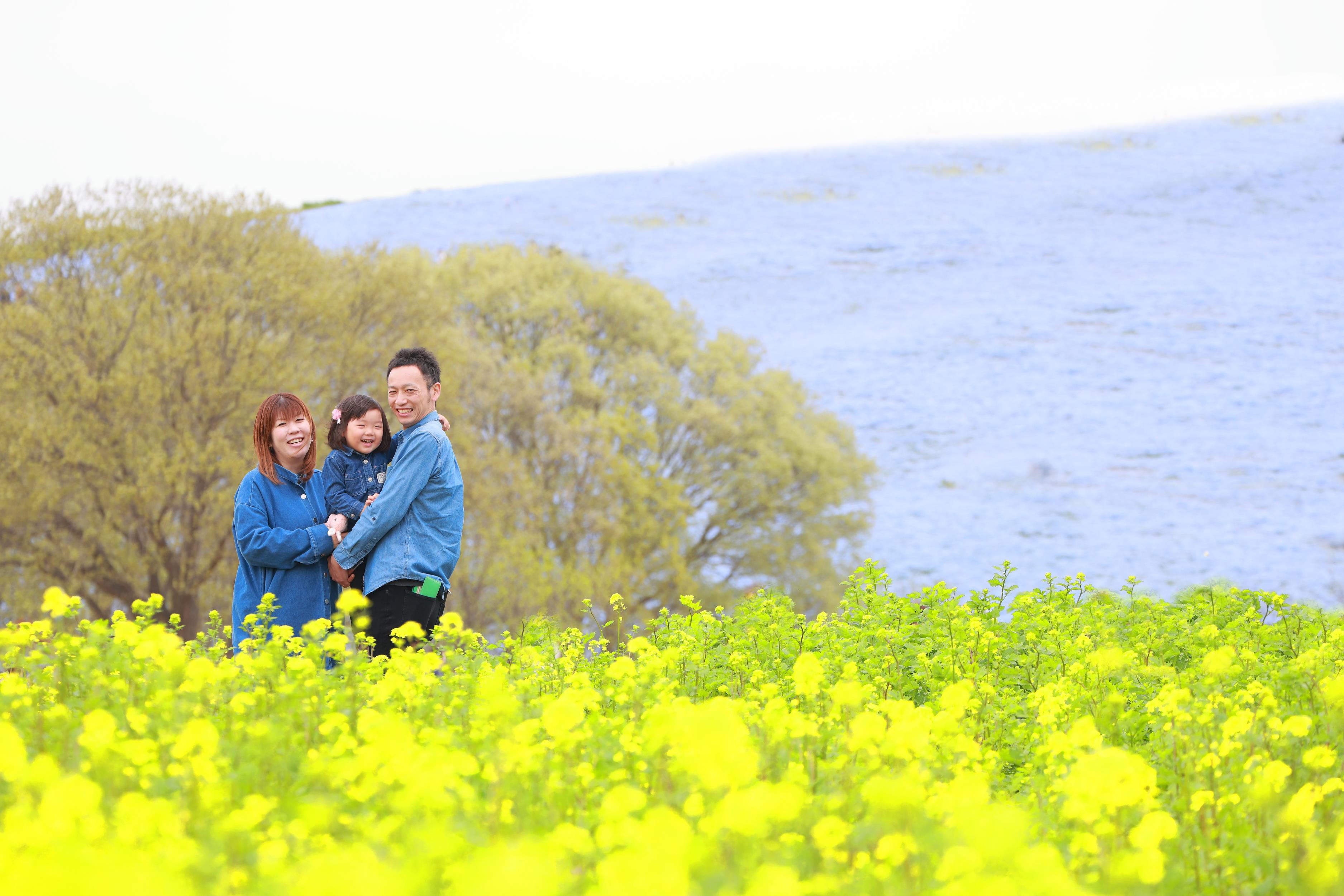 #ネモフィラ #ひたち海浜公園 #ロケ撮影 #撮影 #家族写真 ＃ウェディング前撮り ＃成人式前撮り