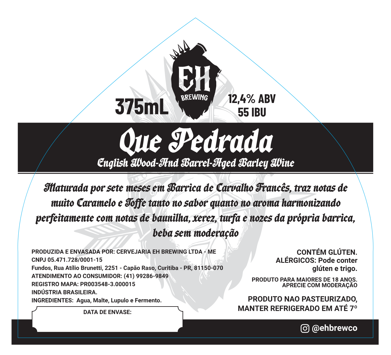 English Barley Wine maturada por 7 meses em barrica de carvalho francês