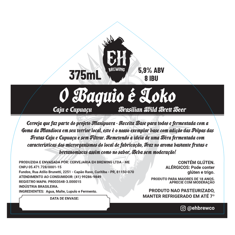 Cerveja que faz parte do projeto Manipuera