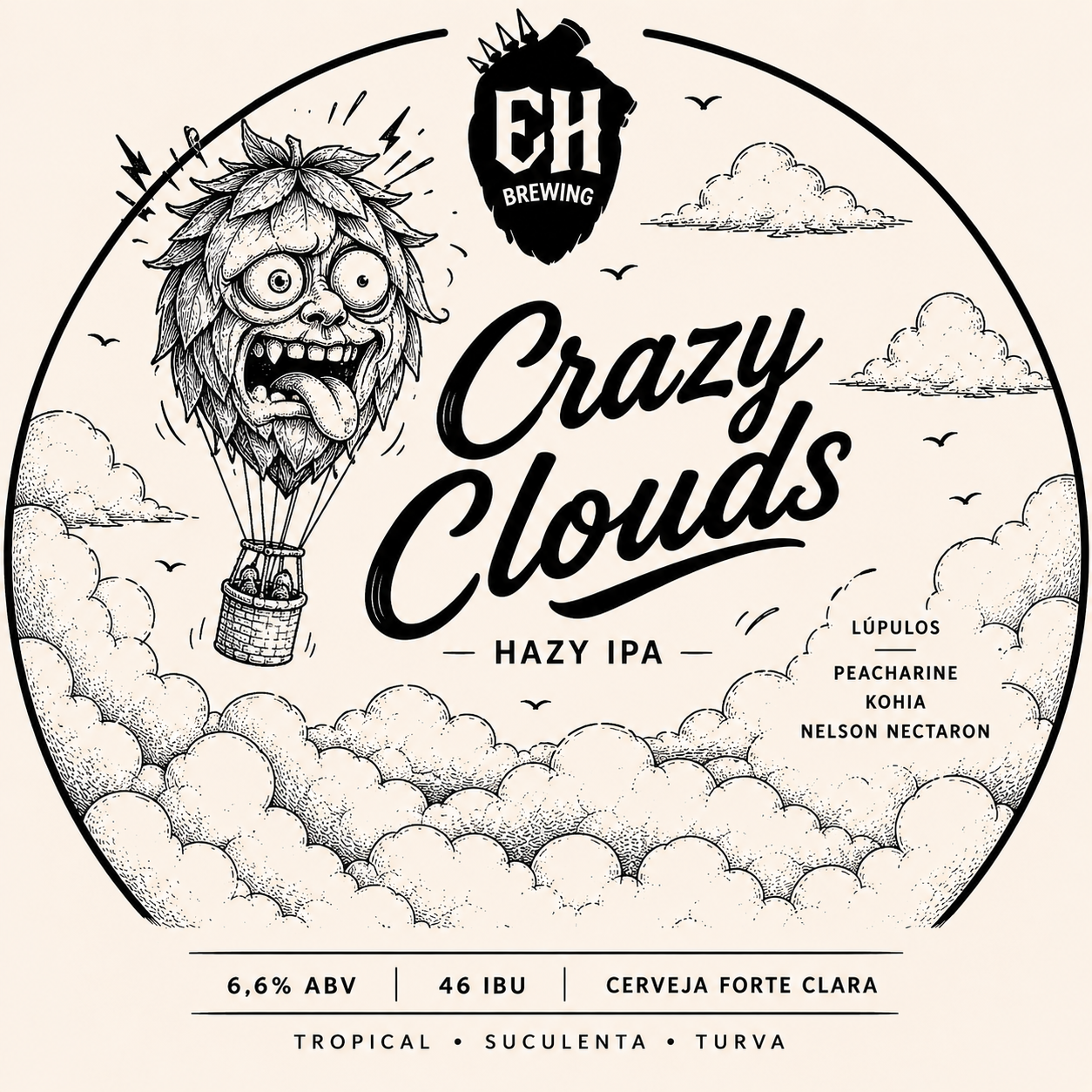 Uma Hazy IPA criada para explorar o lado mais intenso, aromático e ousado dos lúpulos modernos.