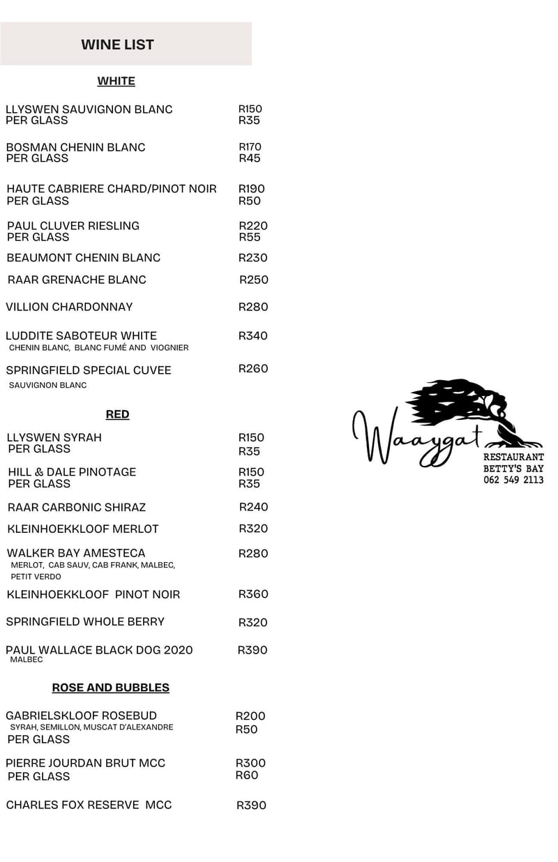 Wine List