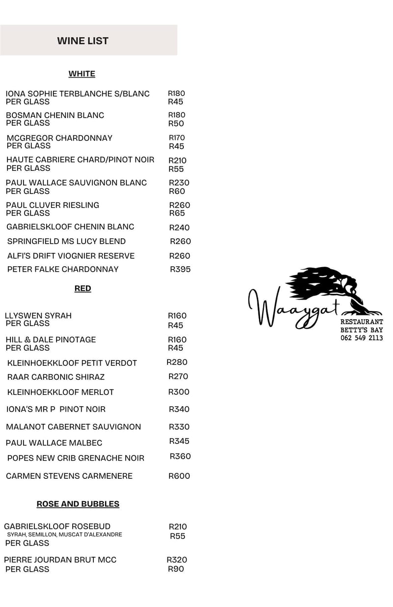 Wine List