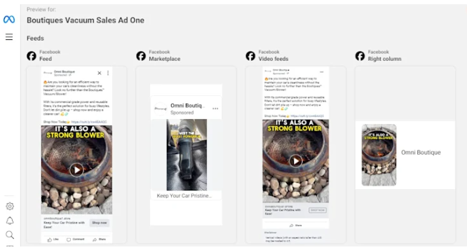 Facebook Ads Campaign (Omni Boutique Facebook Ads Campaign)