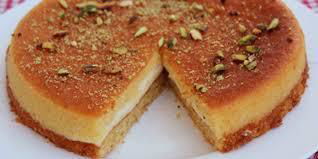 بسبوسة بالمكسرات والقشطة