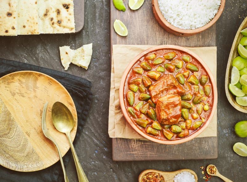 طاجين باميا باللحمه