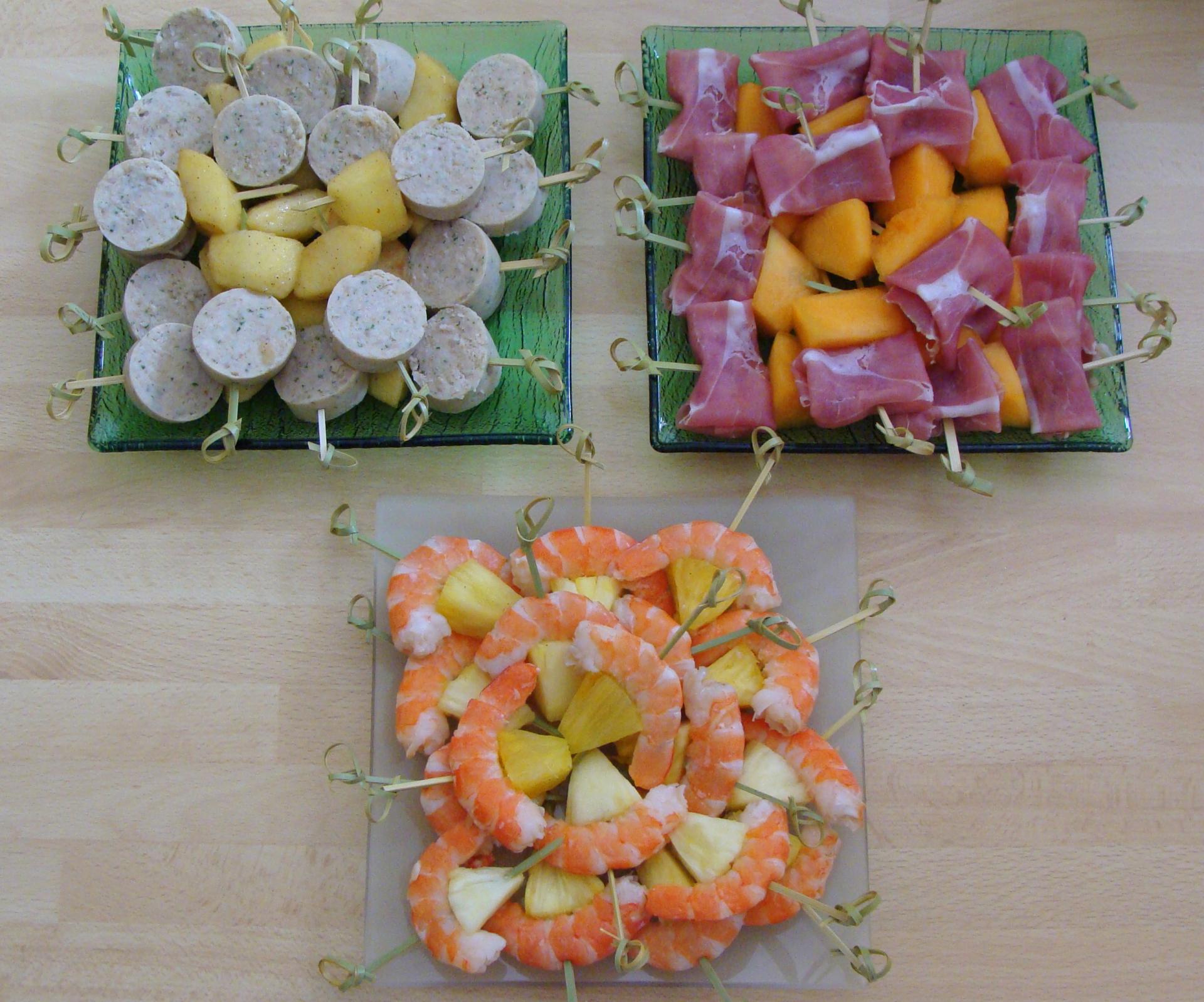 Brochettes apéritives tout en couleurs