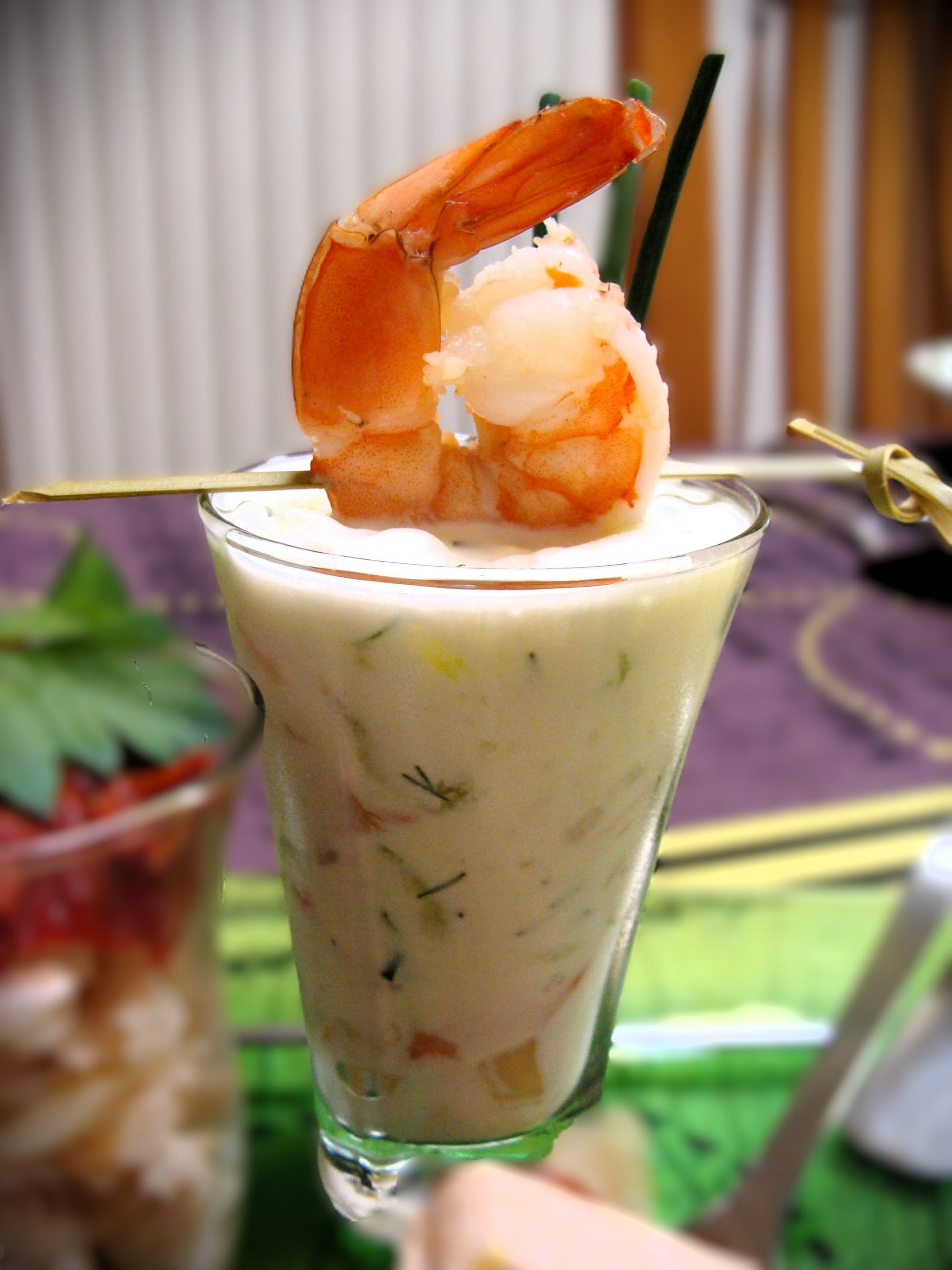Verrine de tzatziki aux crevettes