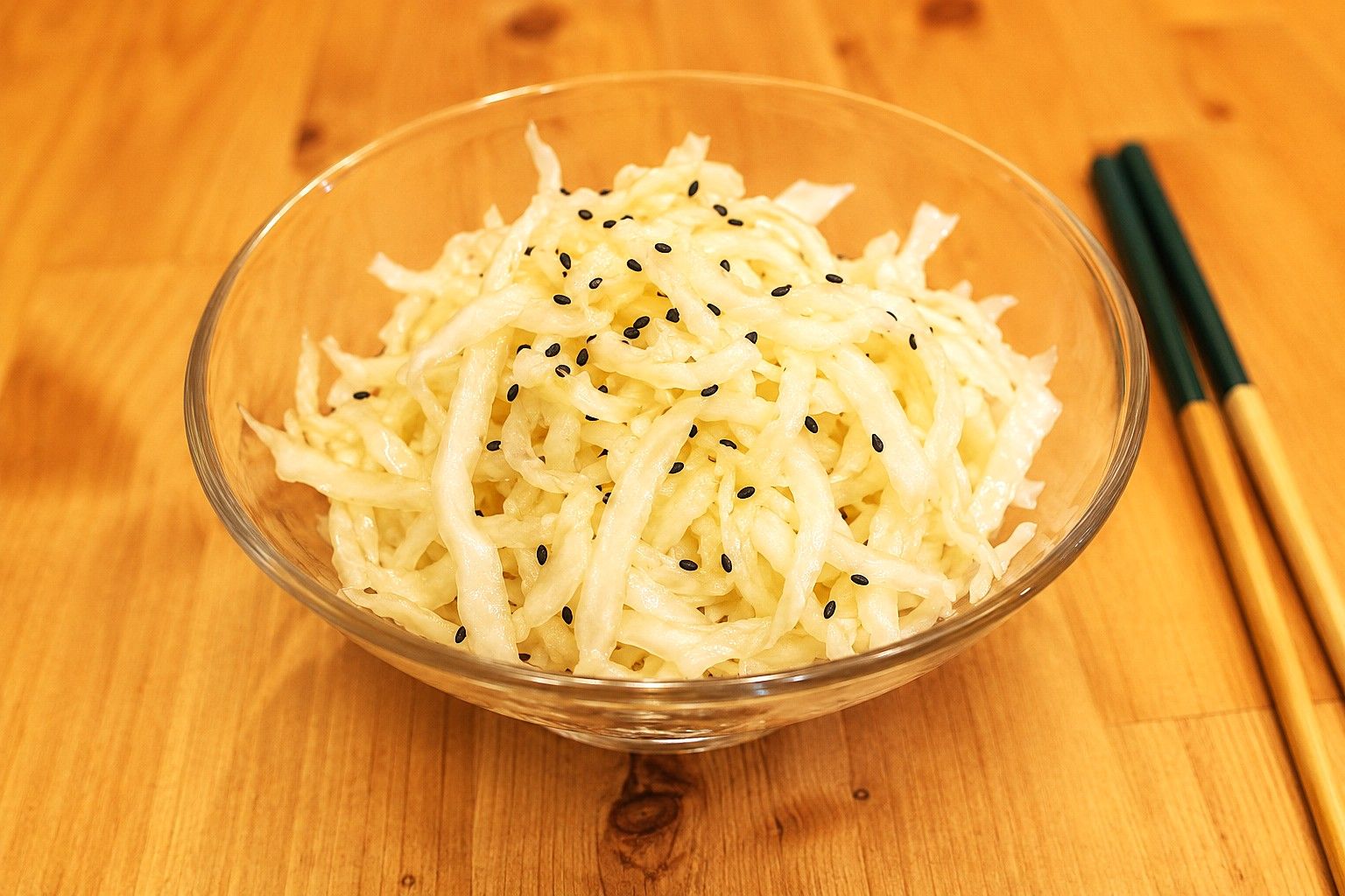Chou blanc vinaigré à la japonaise– Recette facile et croquante