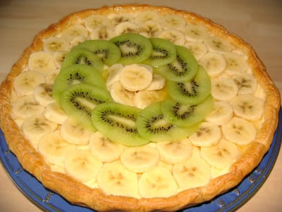 Tarte banane kiwi