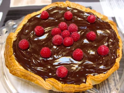 Gateau frangipane aux framboises