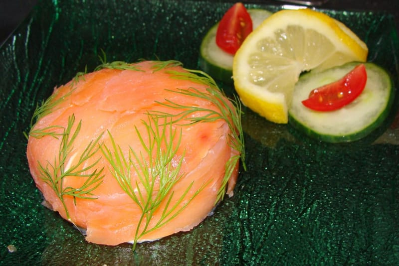 Entremet aux deux saumons