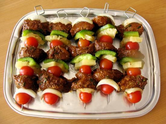 Brochettes de poulet à l'orientale