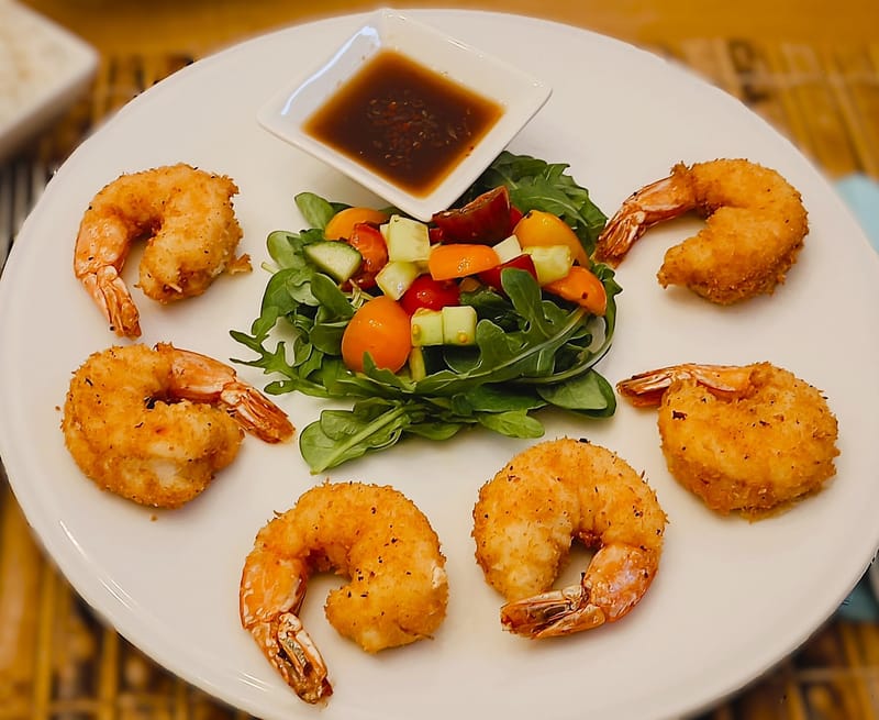 Scampis frits au coco