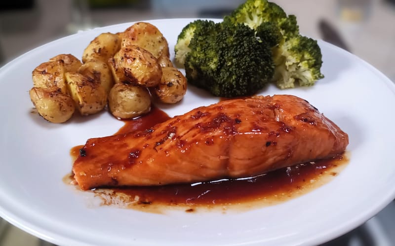 Saumon laqué au miel