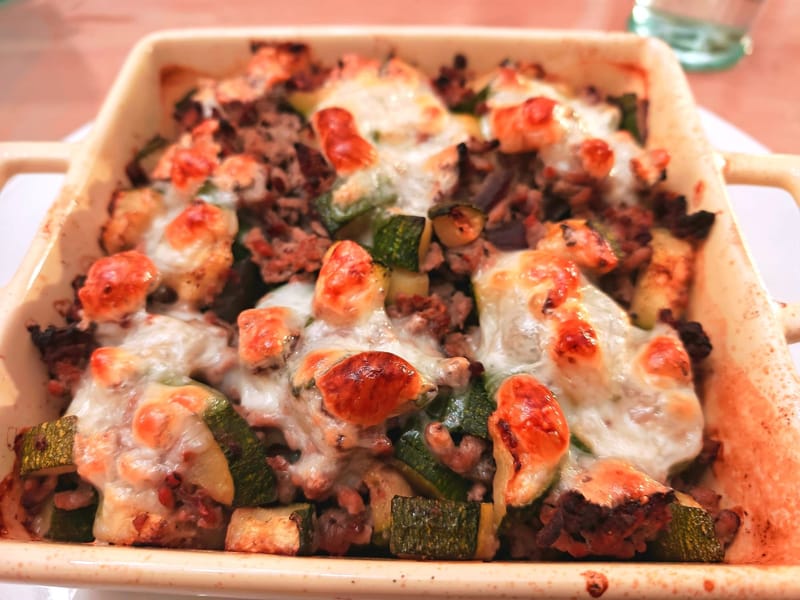 Gratin boeuf-courgettes