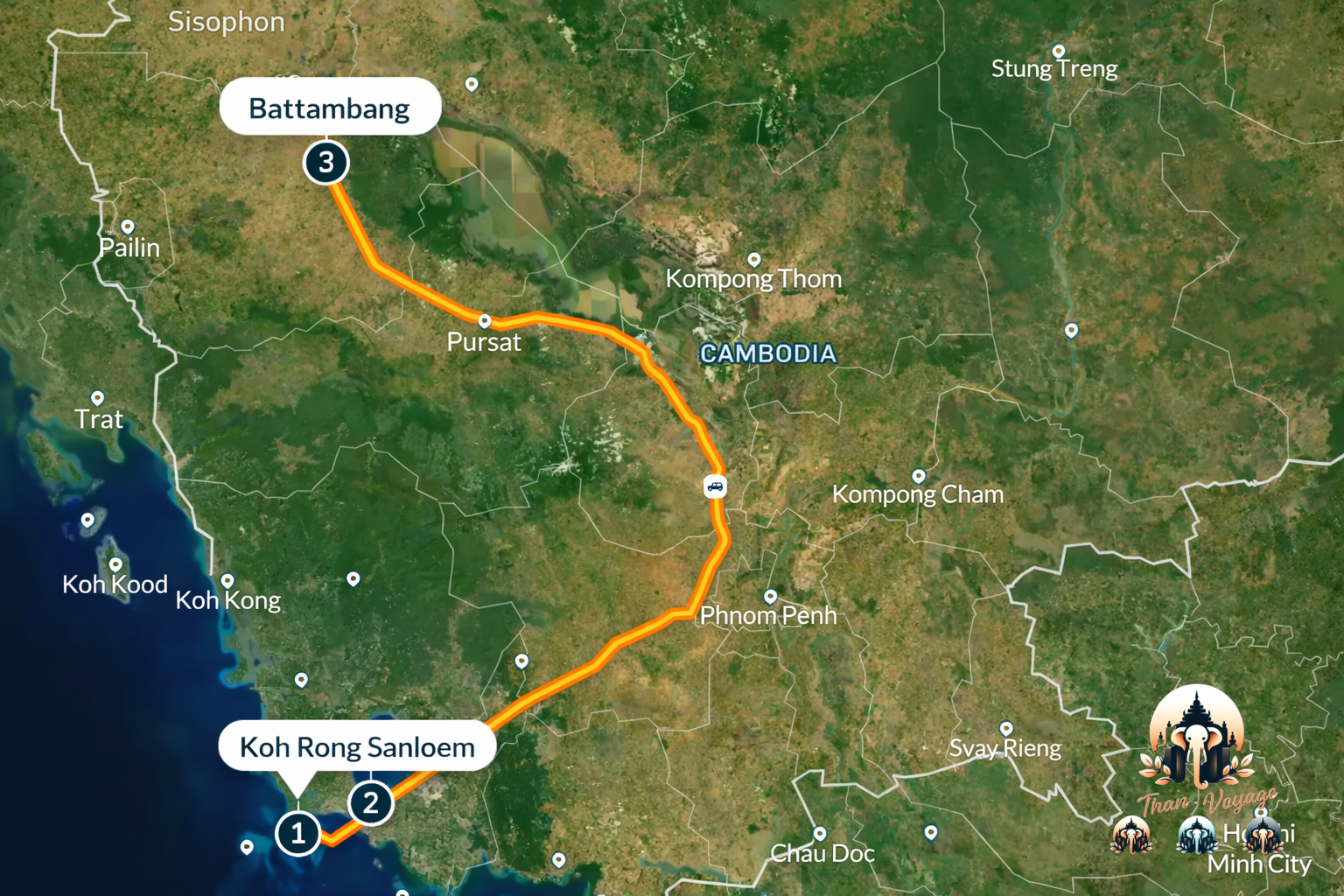 07/02/2026 - de Koh Rong Sanloem à Battambang, une longue journée de transition