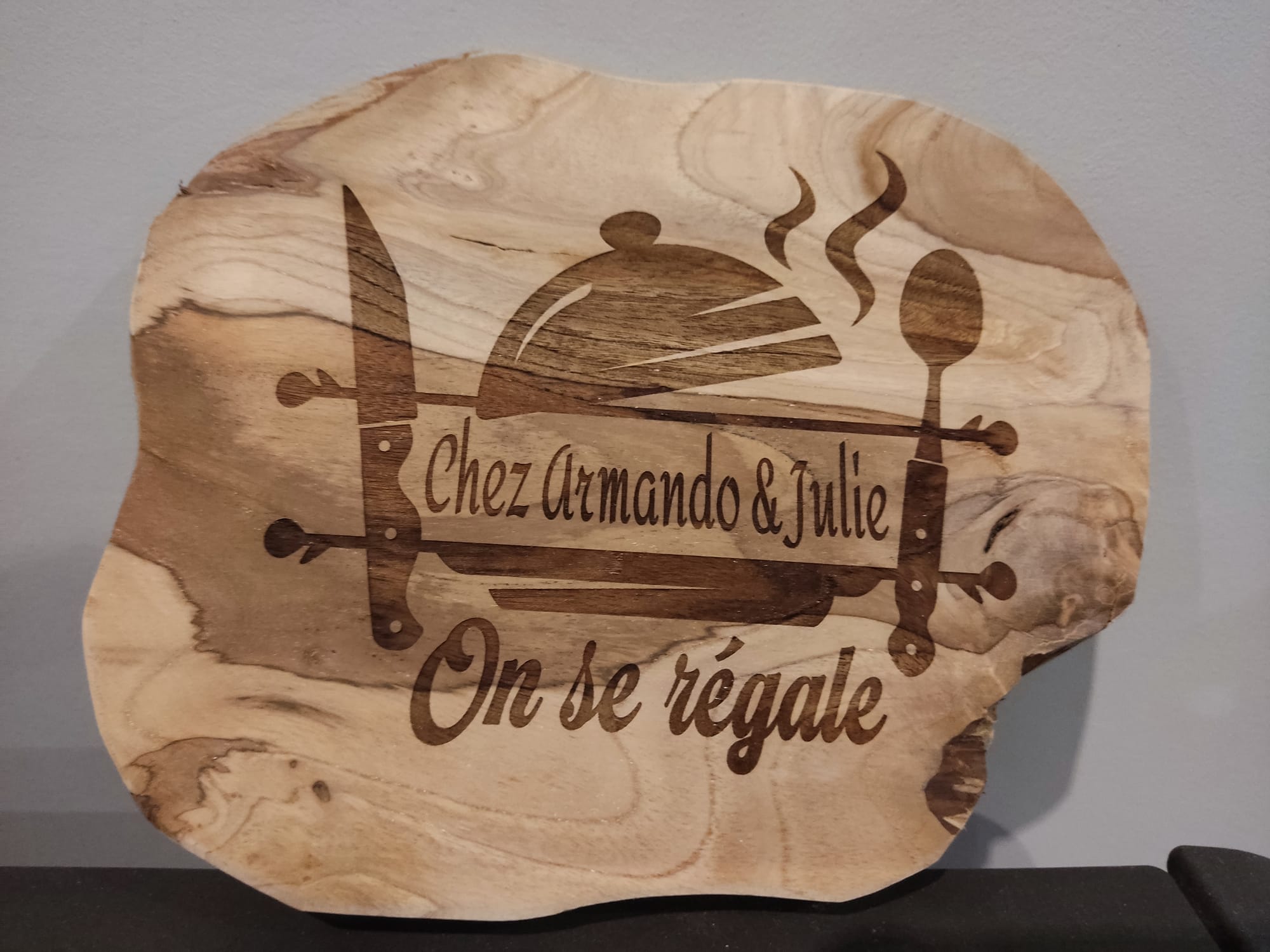 Dessous de plat en bois personnalisé