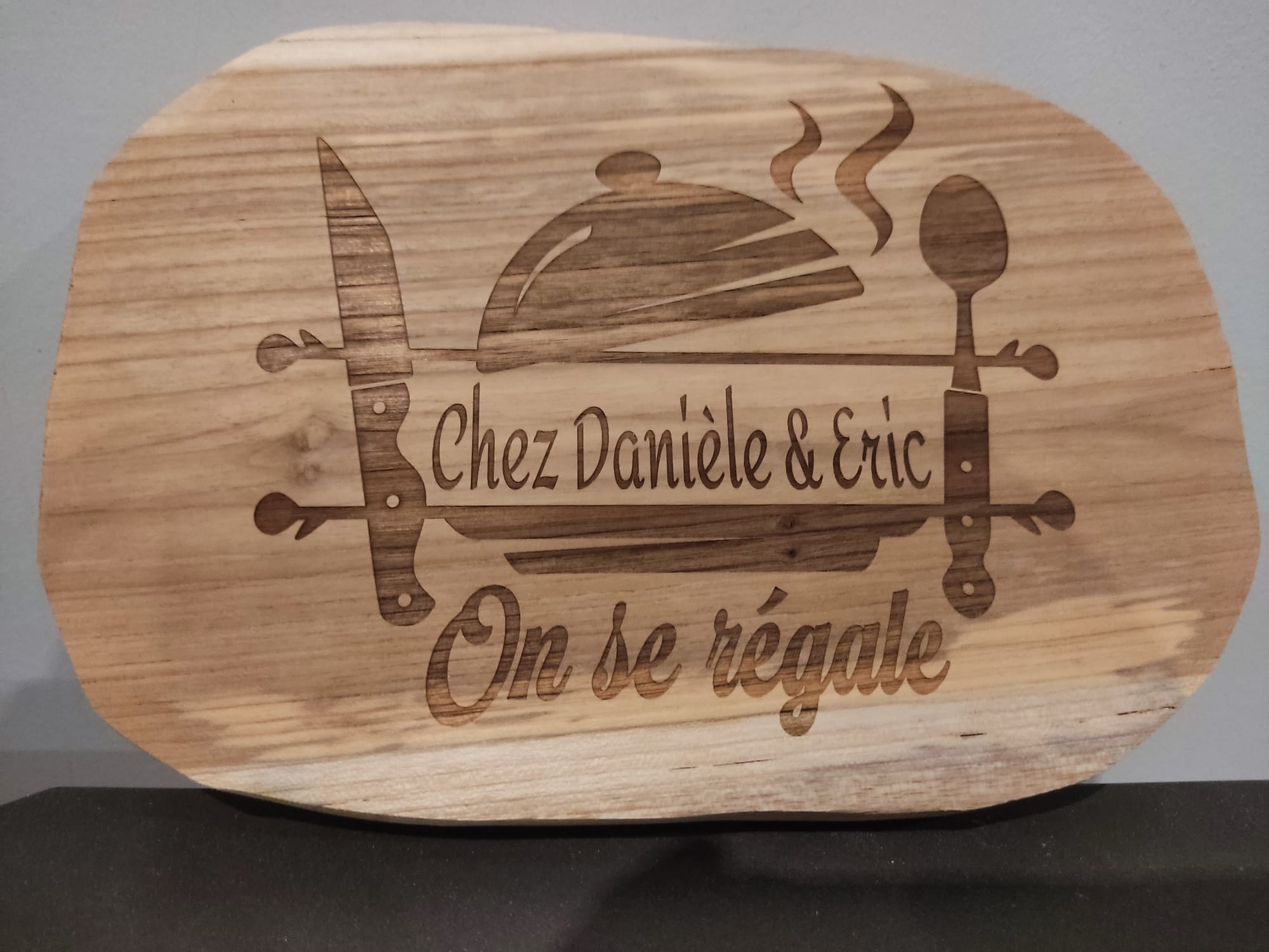 Dessous de plat en bois personnalisé