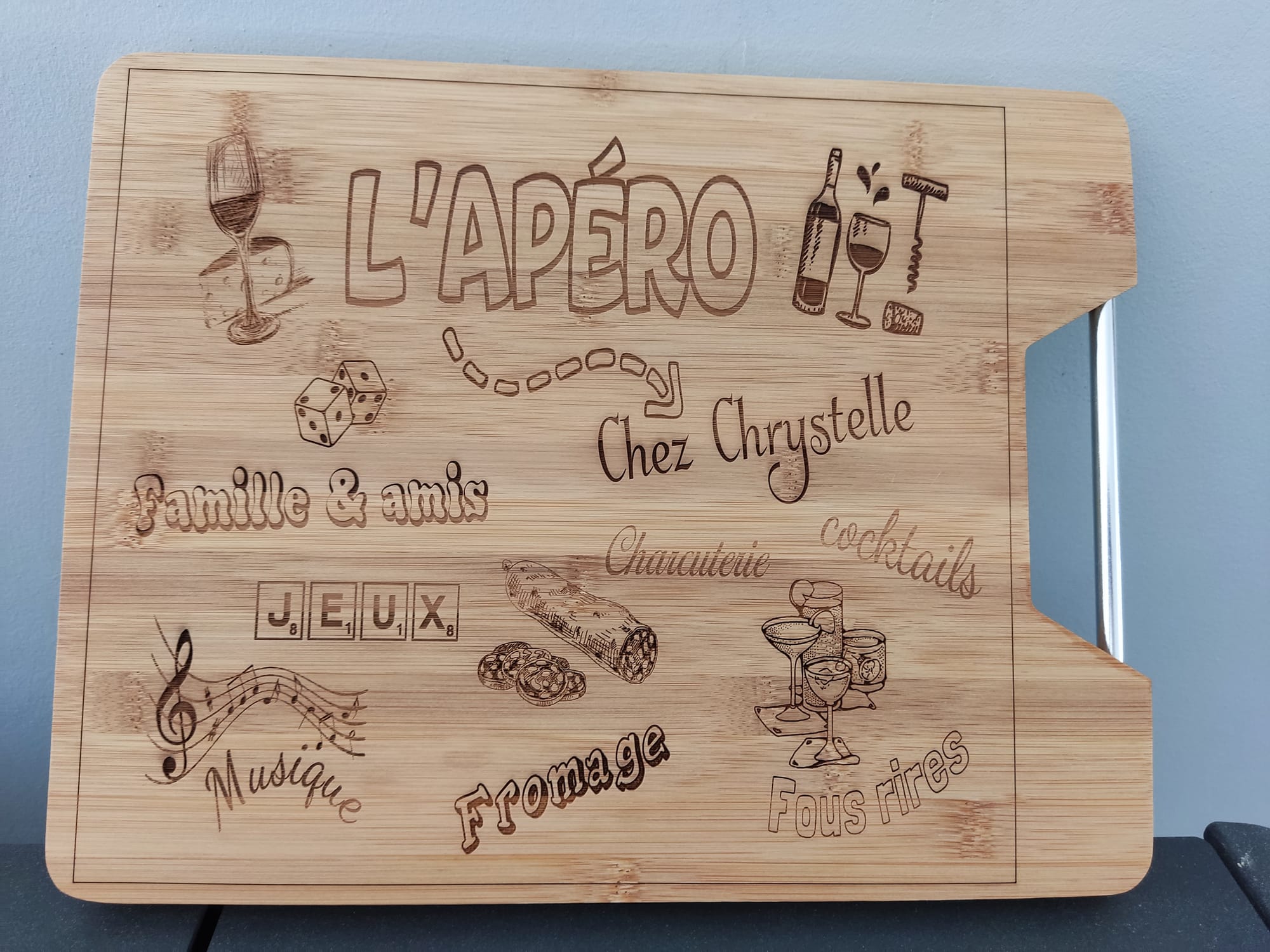 Planche de présentation apéro personnalisée