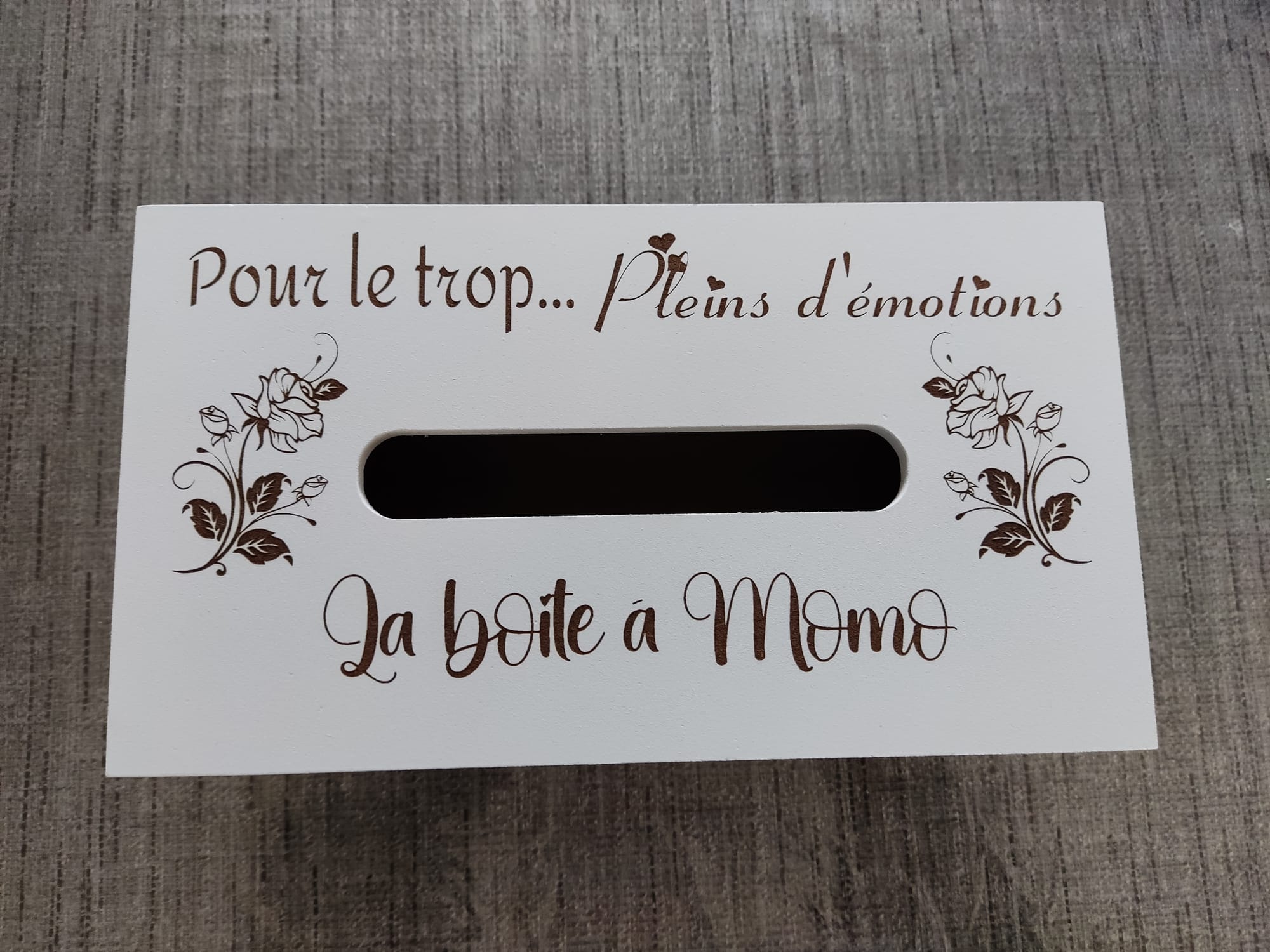 Boîte à mouchoirs personnalisée
