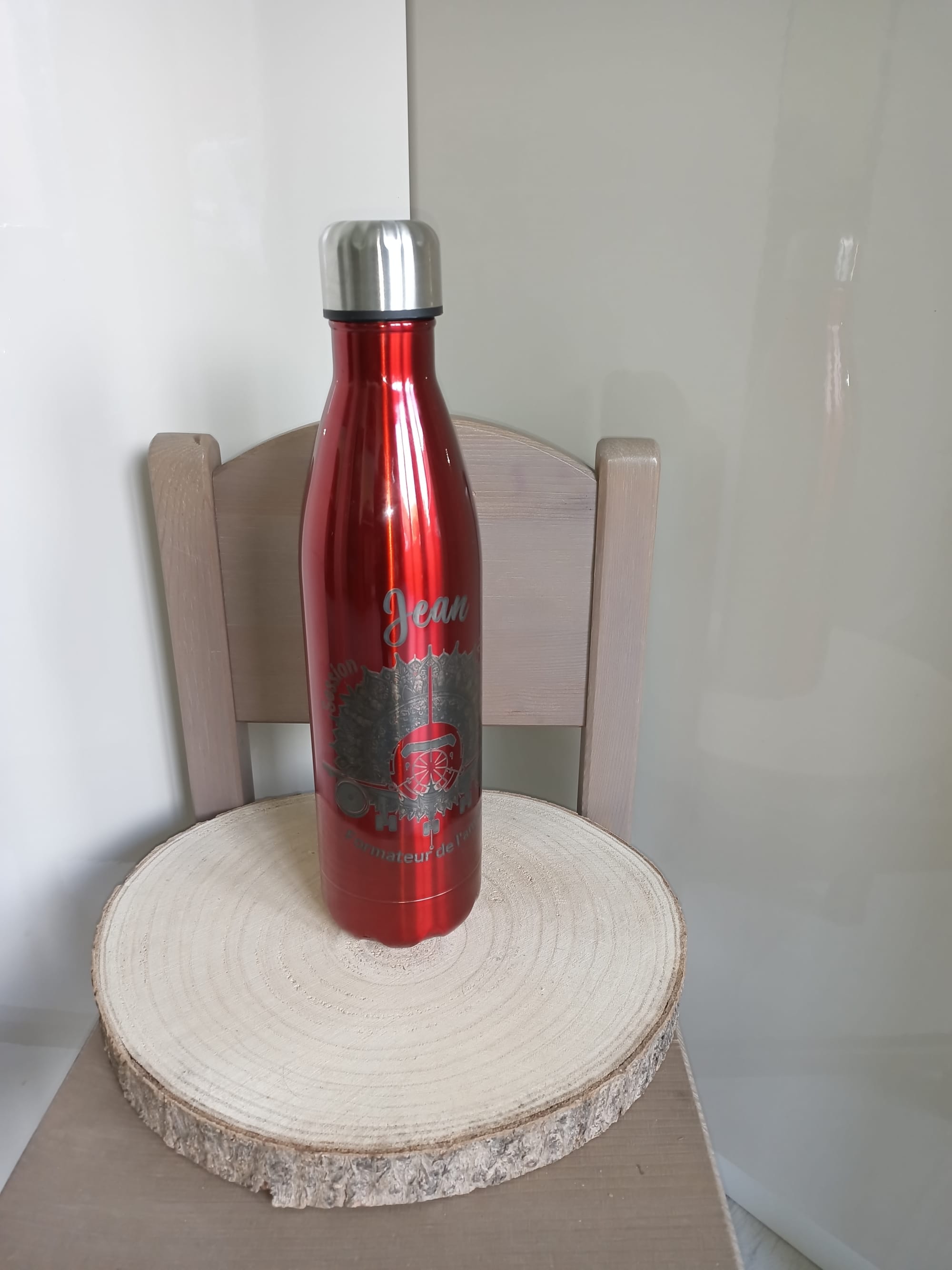 Gravure gourde acier inoxydable personnalisée