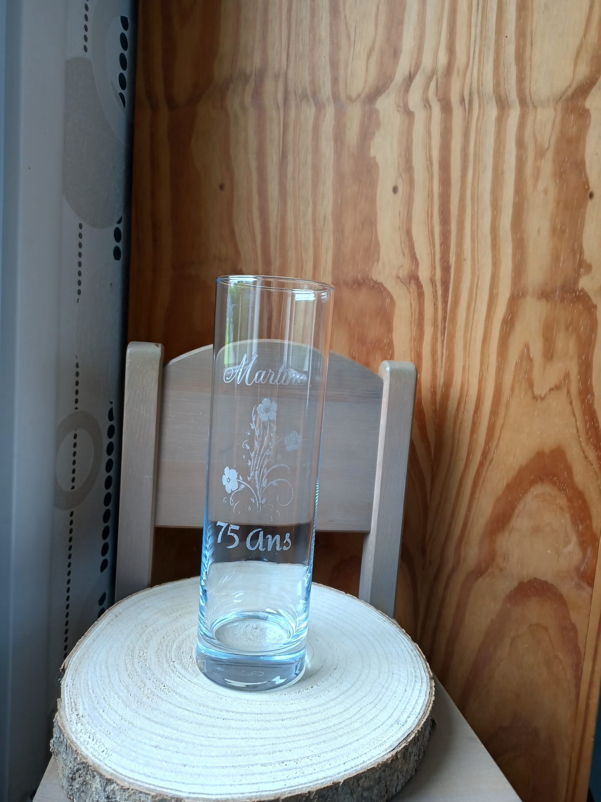 gravure vase personnalisé