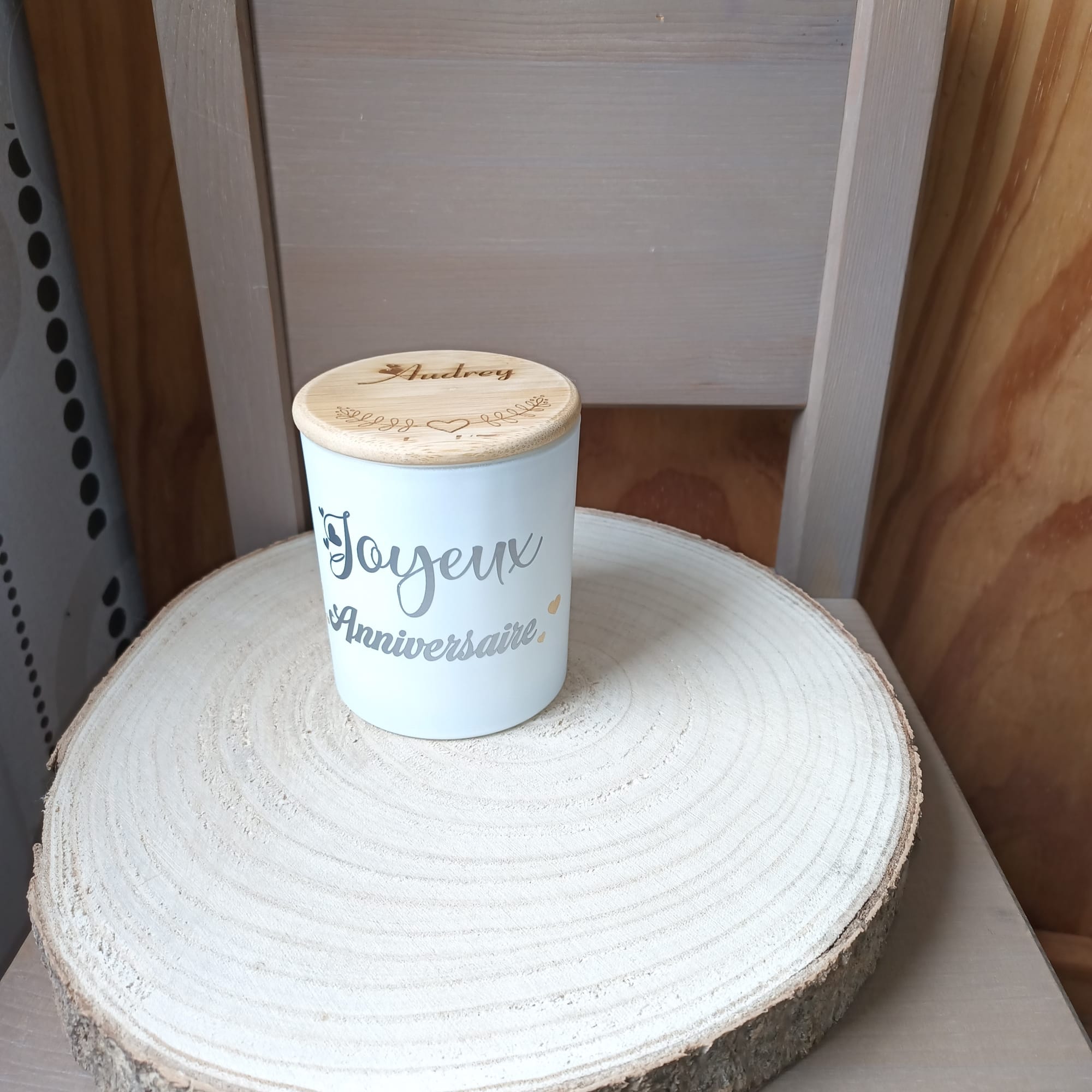 Bougie parfumée personnalisée