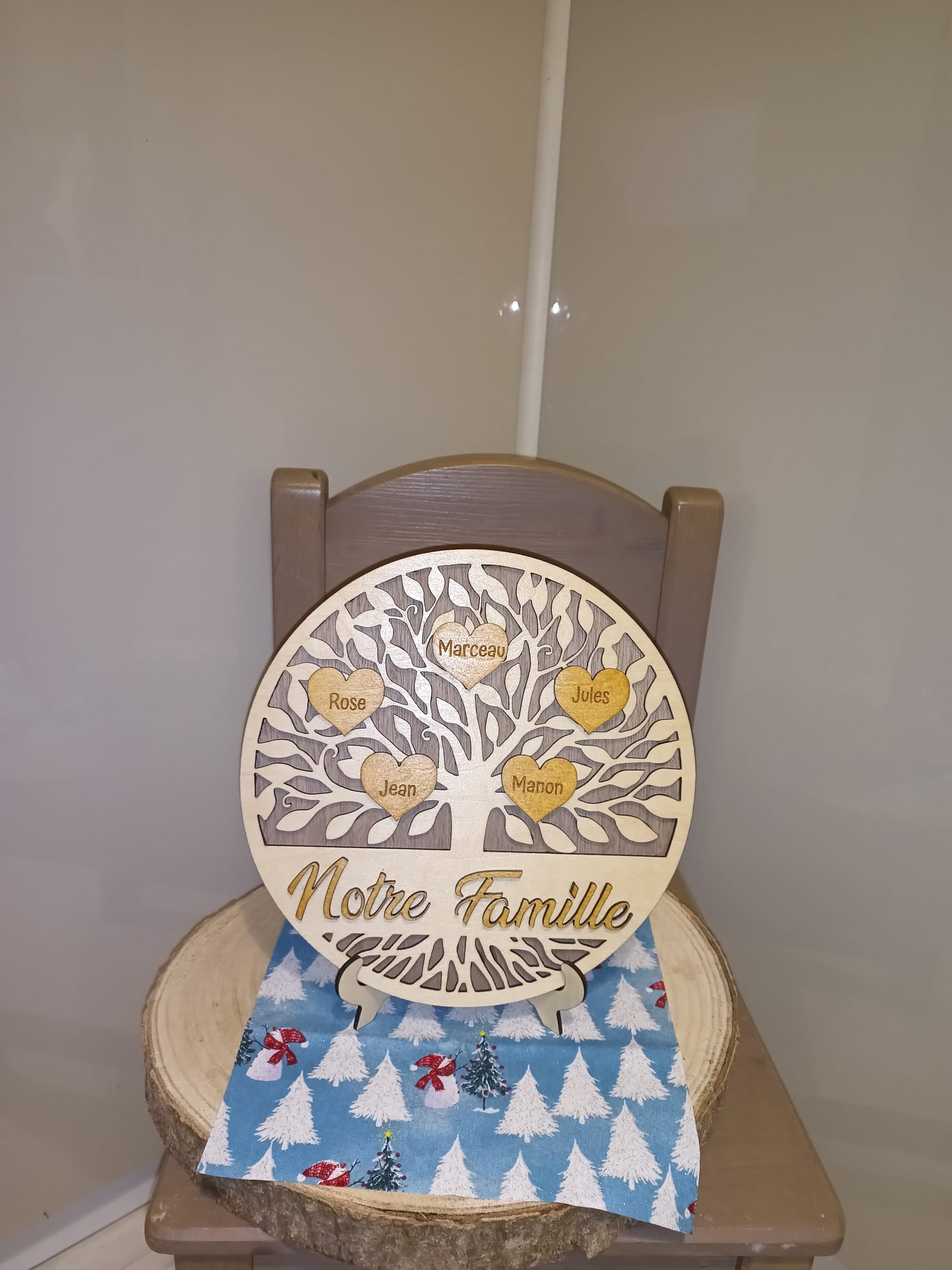 Décoration d'arbre de famille 3D