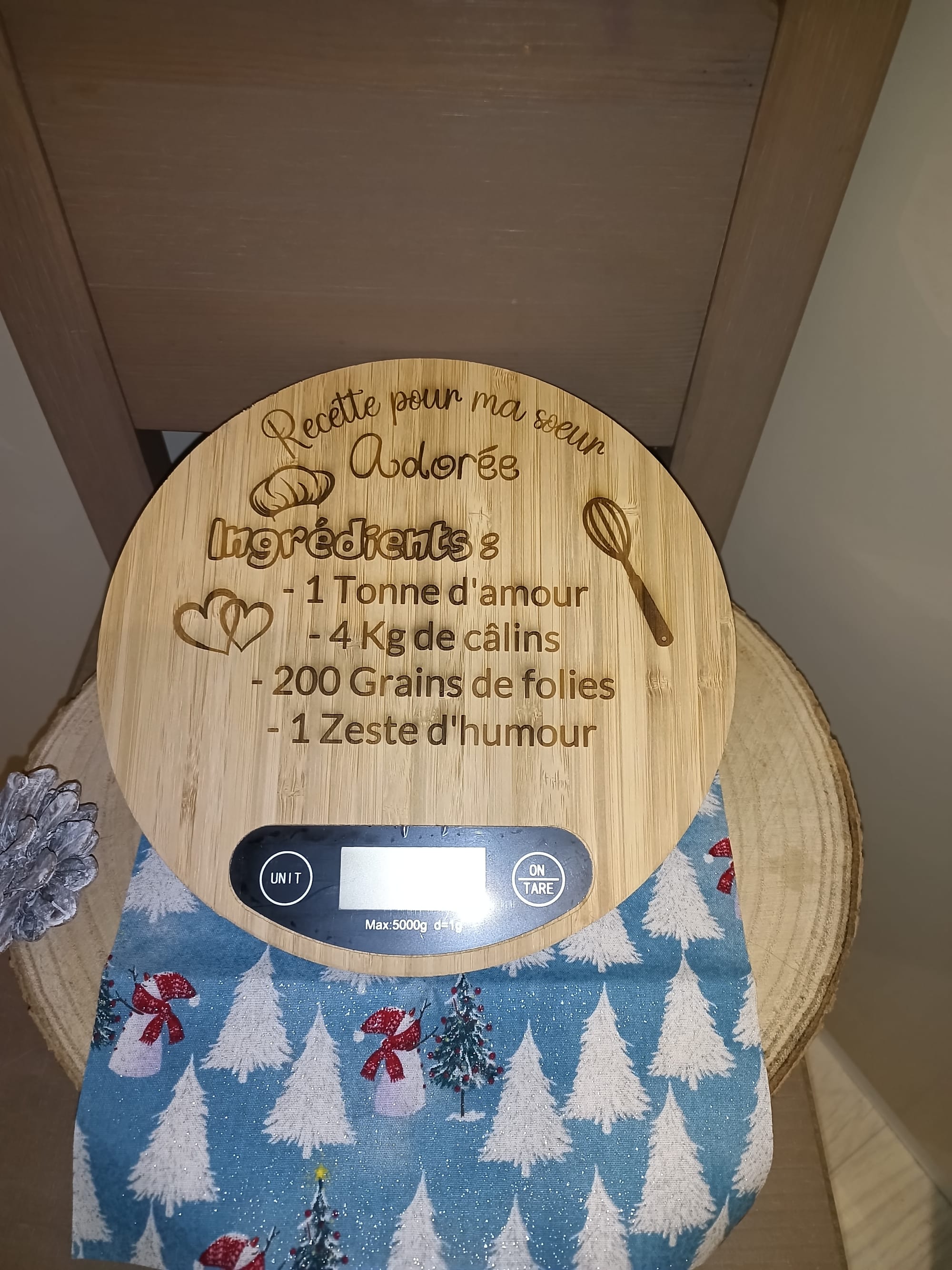 Balance de cuisine 5Kg personnalisée