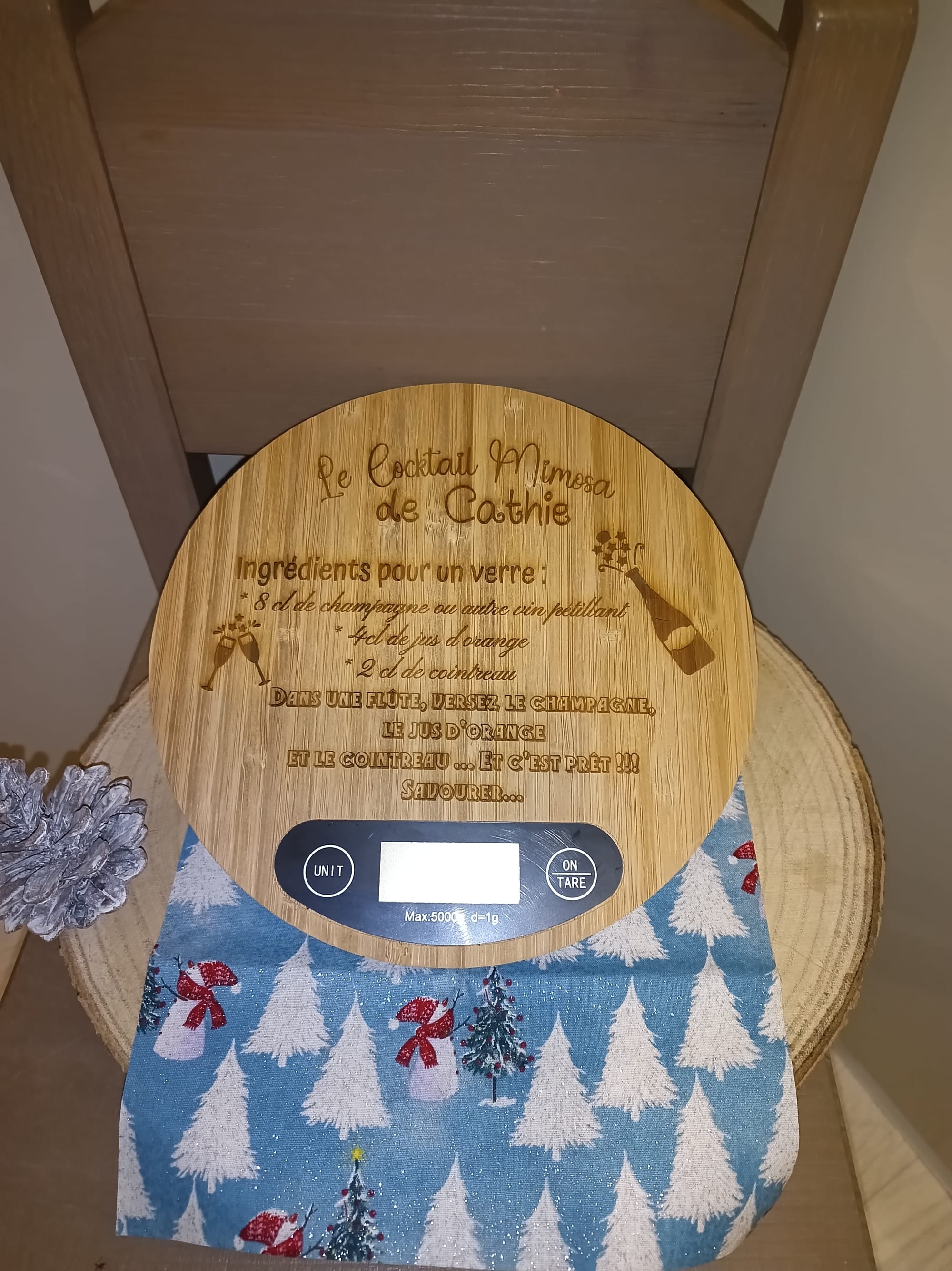 Balance de cuisine 5Kg personnalisée