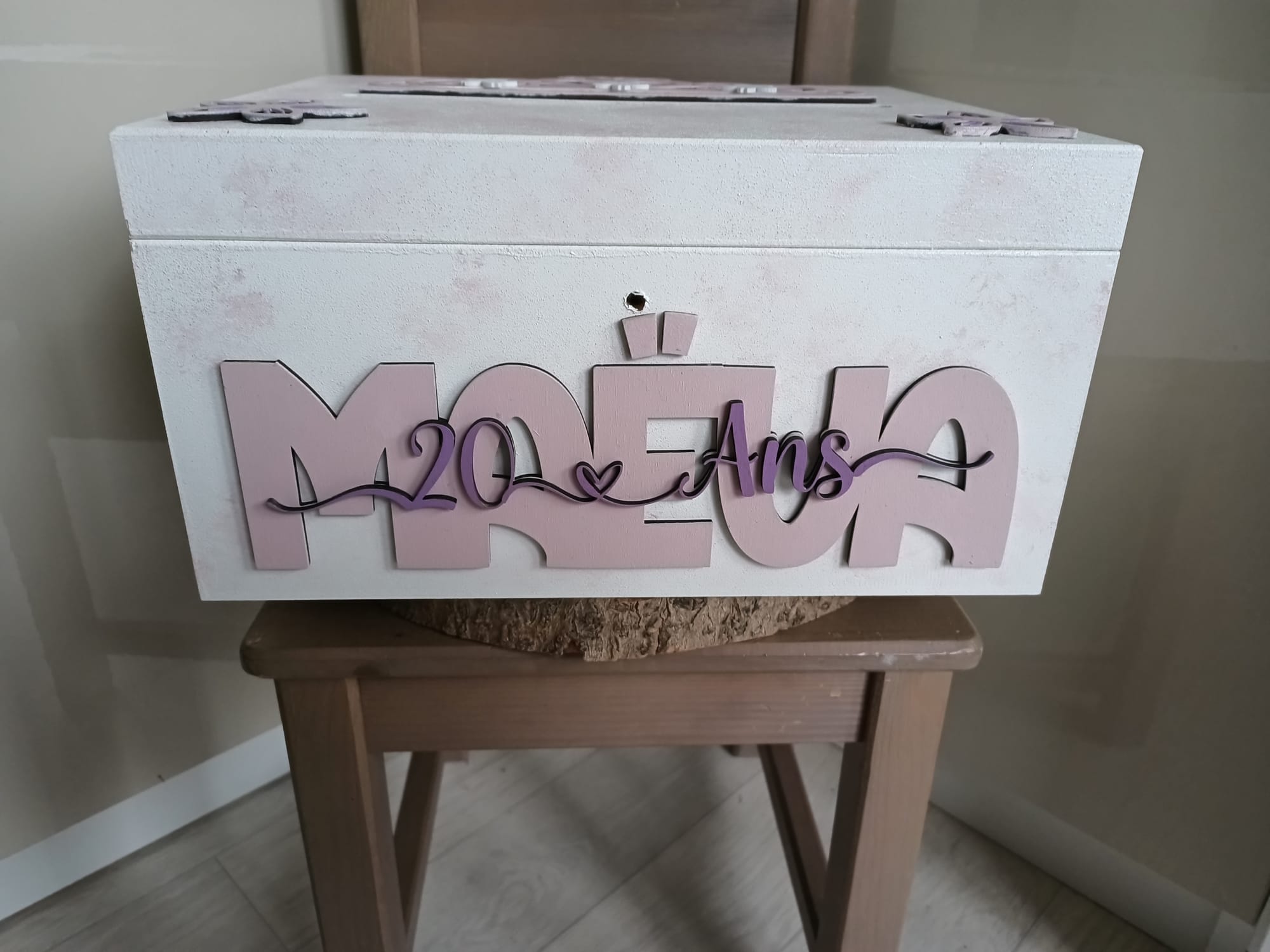 Urne en bois naturel personnalisé