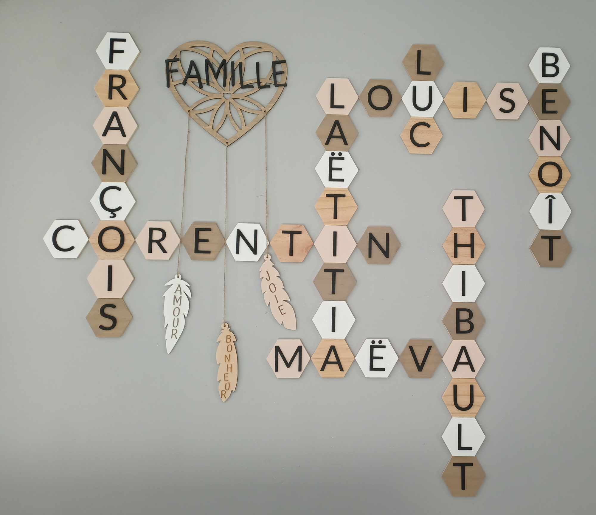 Puzzle famille mural 3D personnalisé