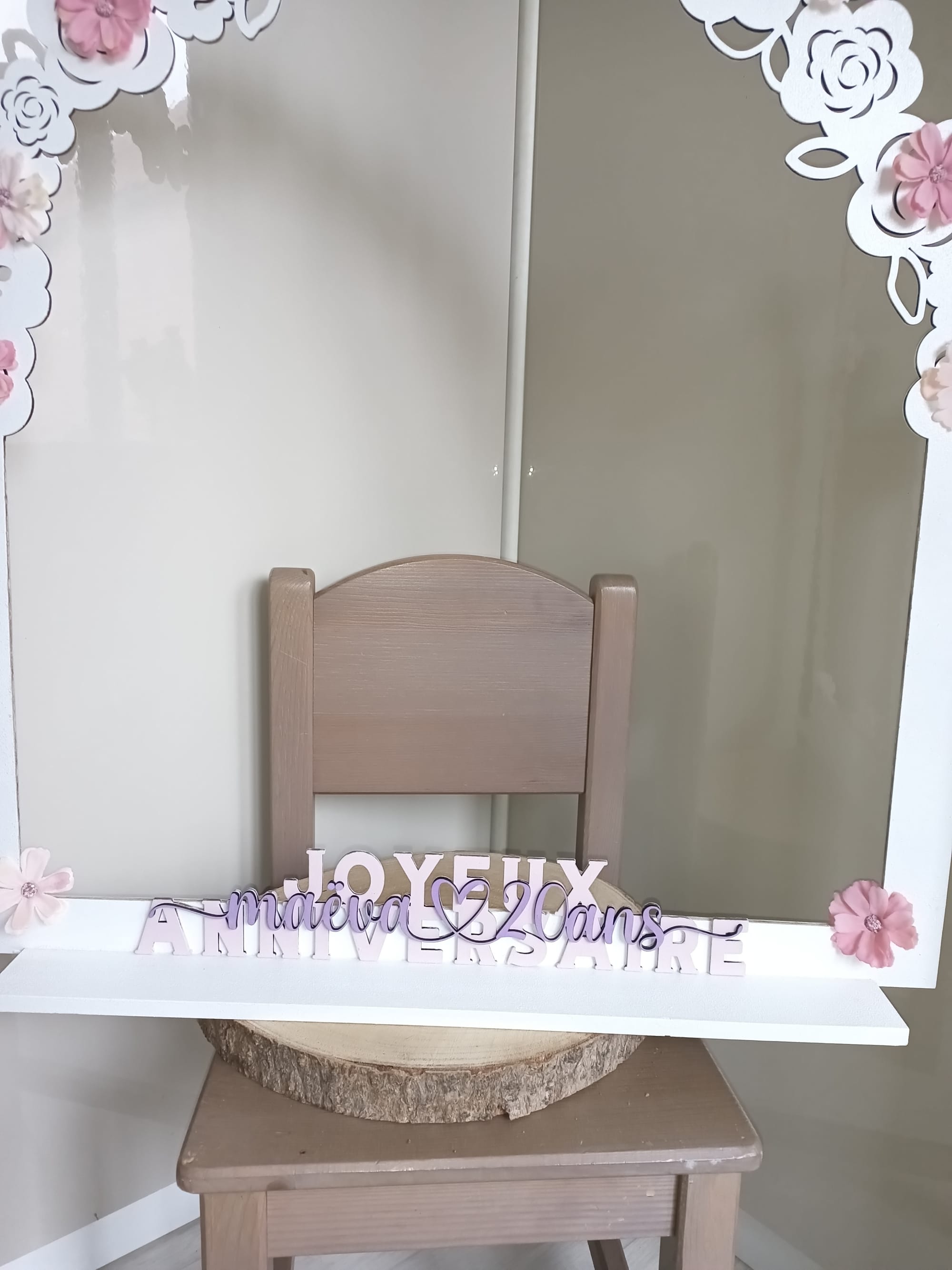 Arche florale en bois personnalisé