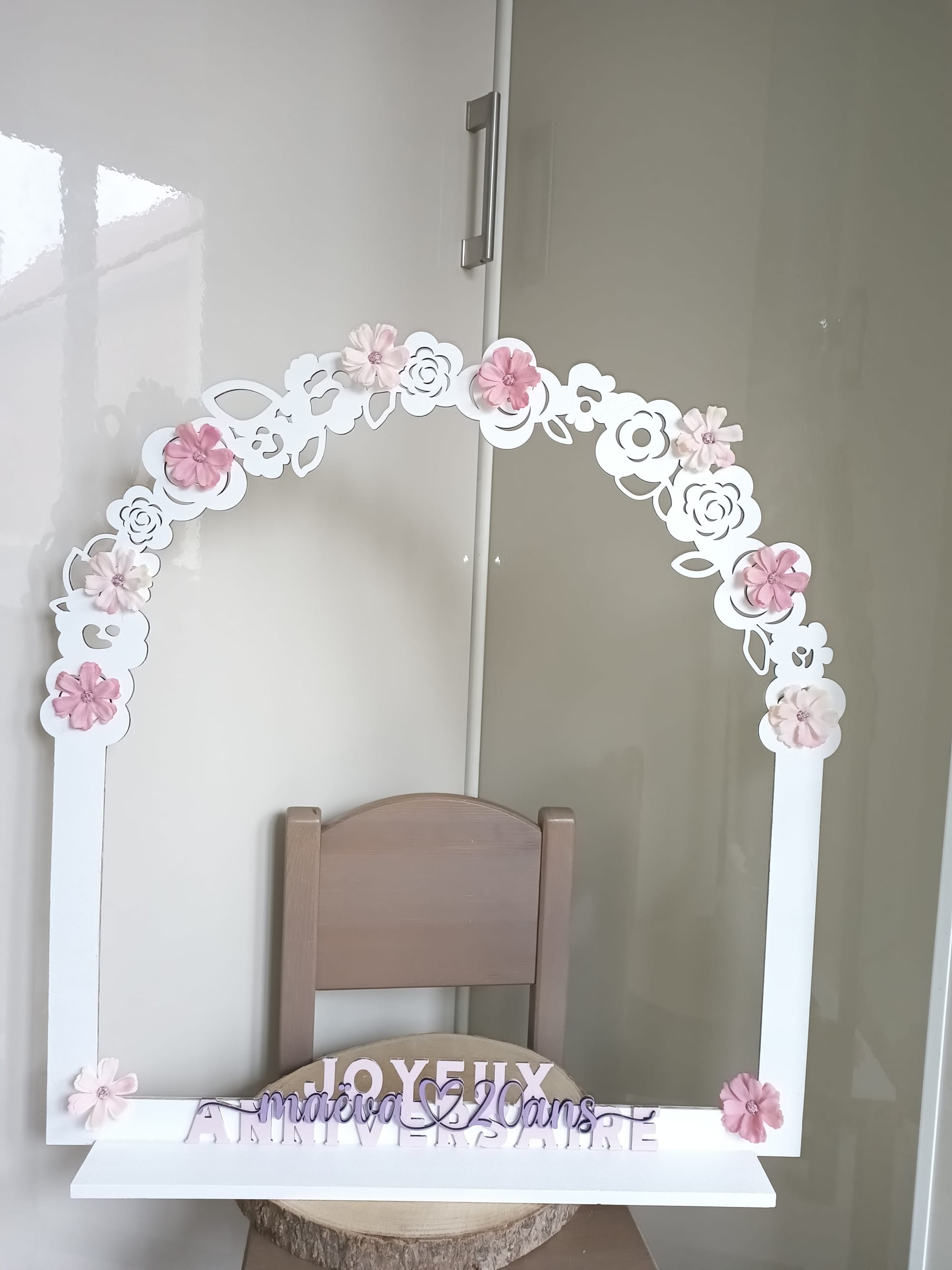 Arche florale en bois personnalisé