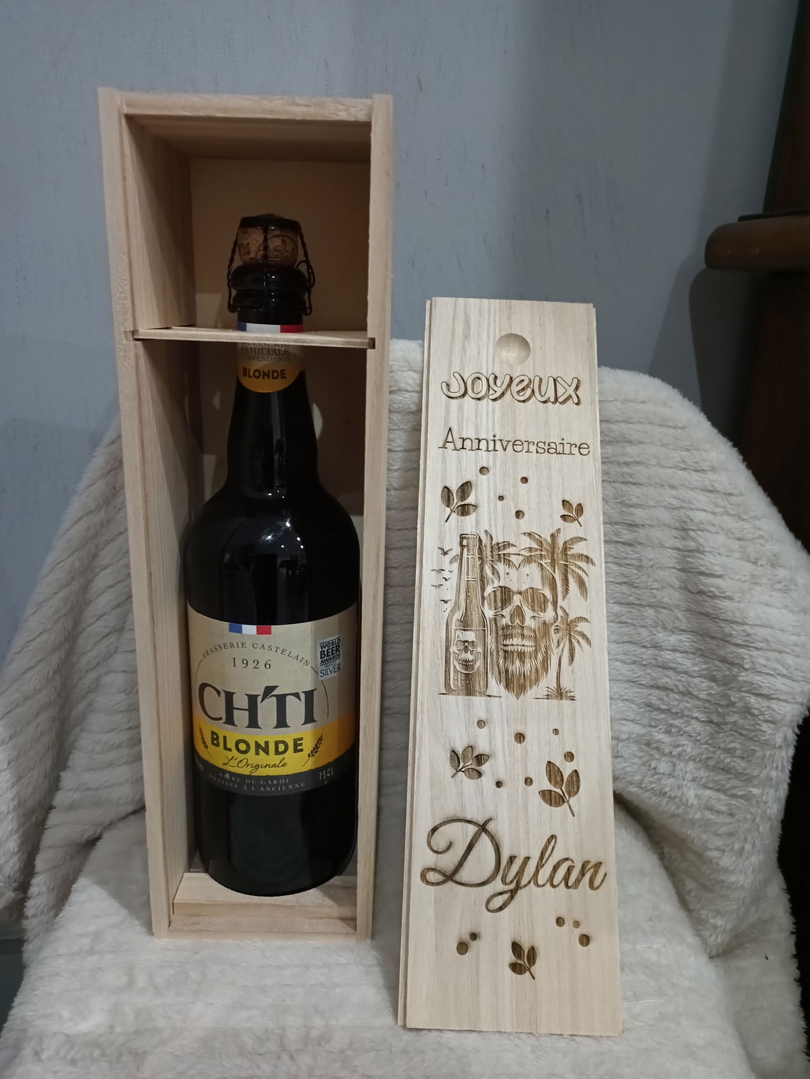 Boîte caisse bouteille personnalisé