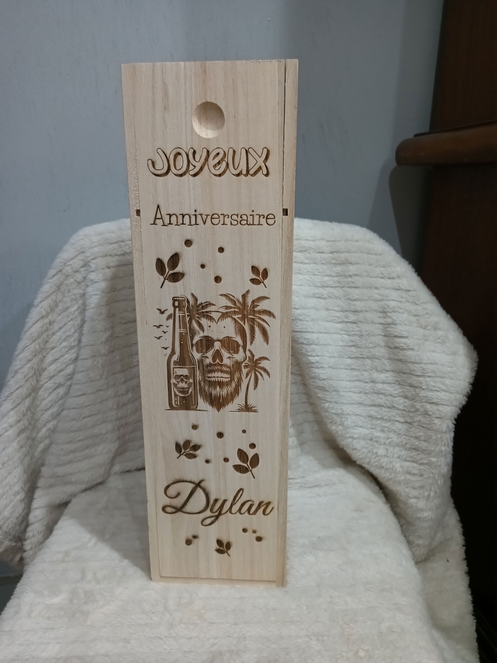 Boîte caisse bouteille personnalisé