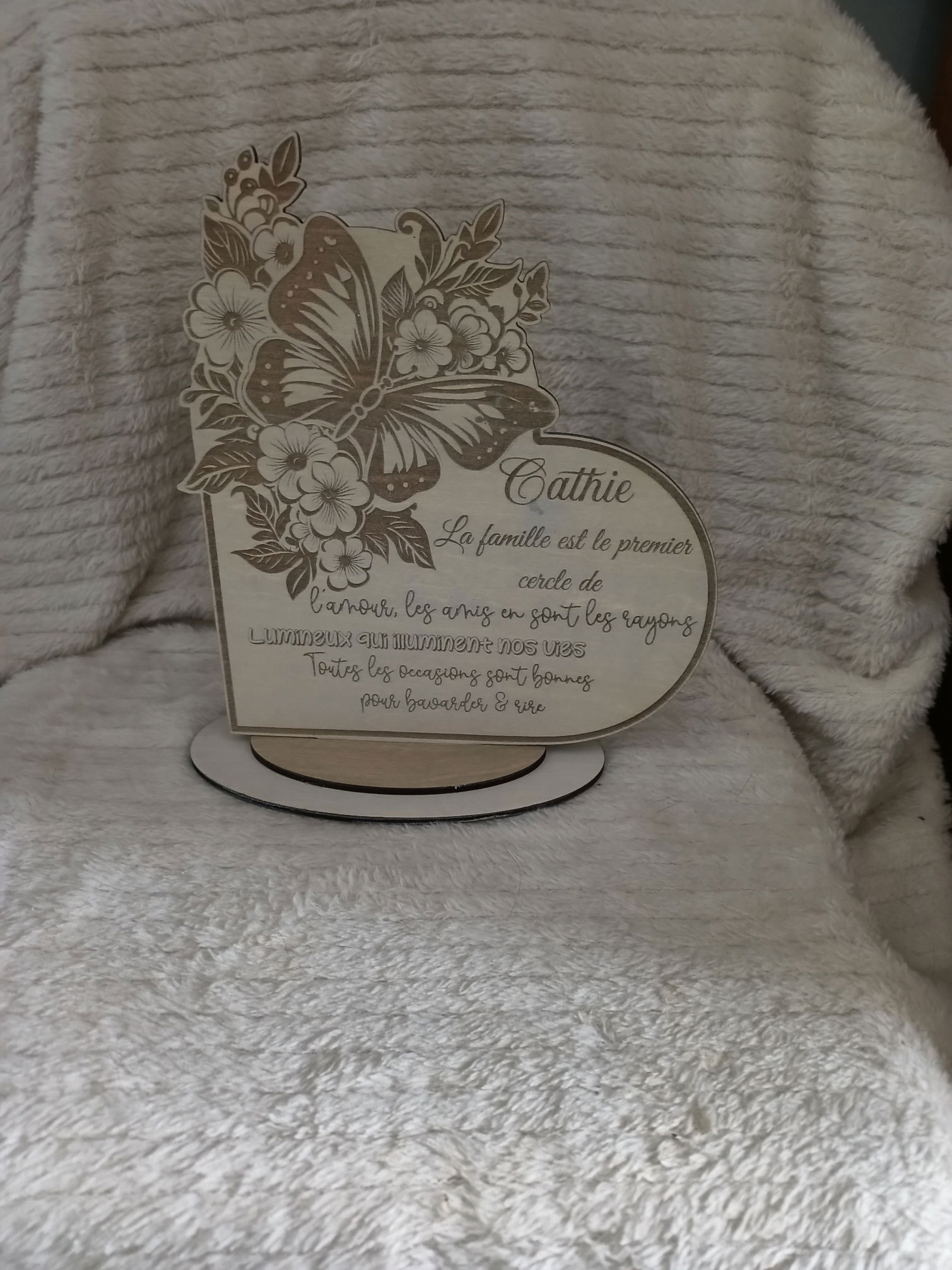 Cadre carte cadeau Anniversaire, baptême, mariage... personnalisée
