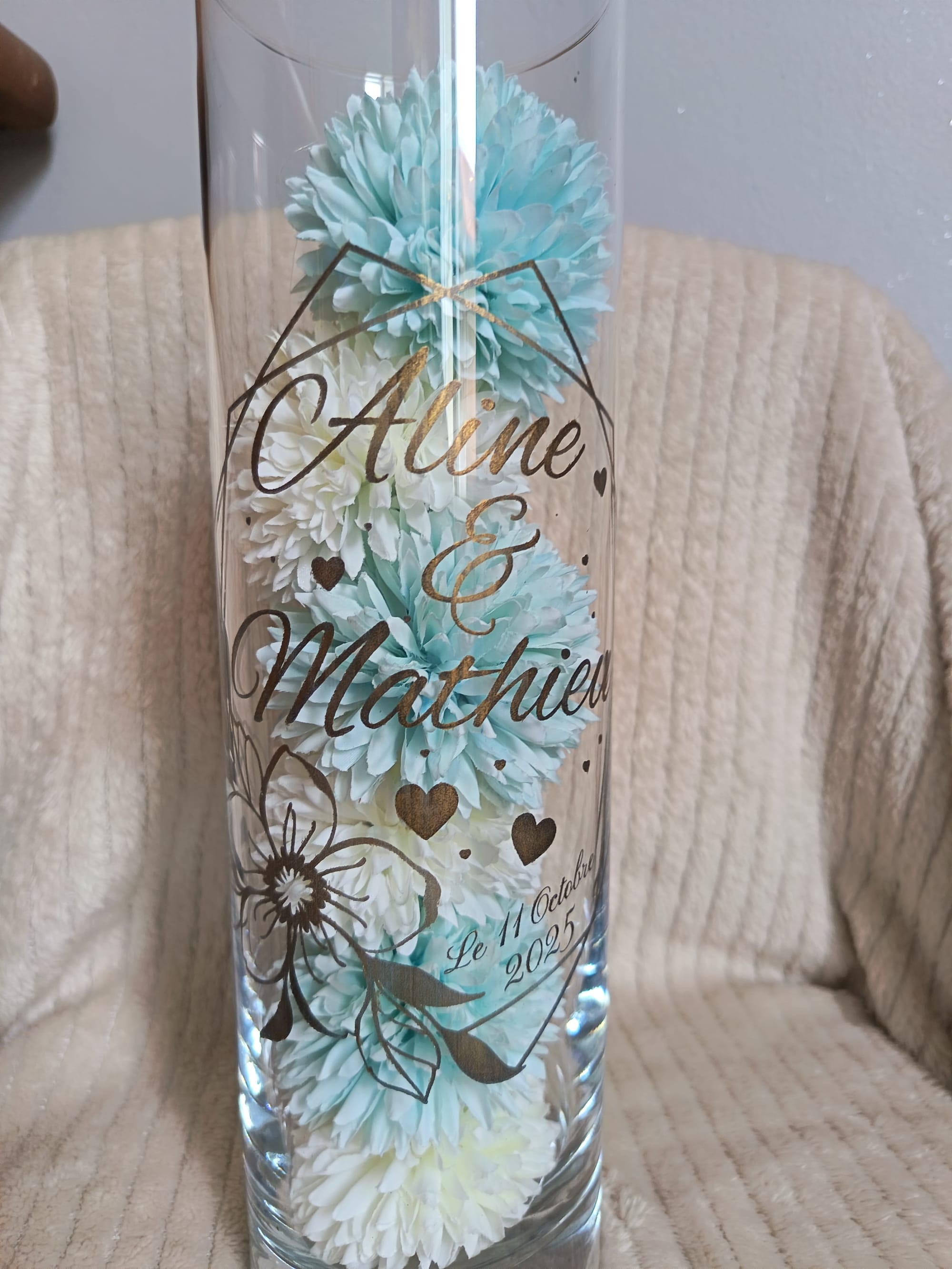 gravure vase personnalisé