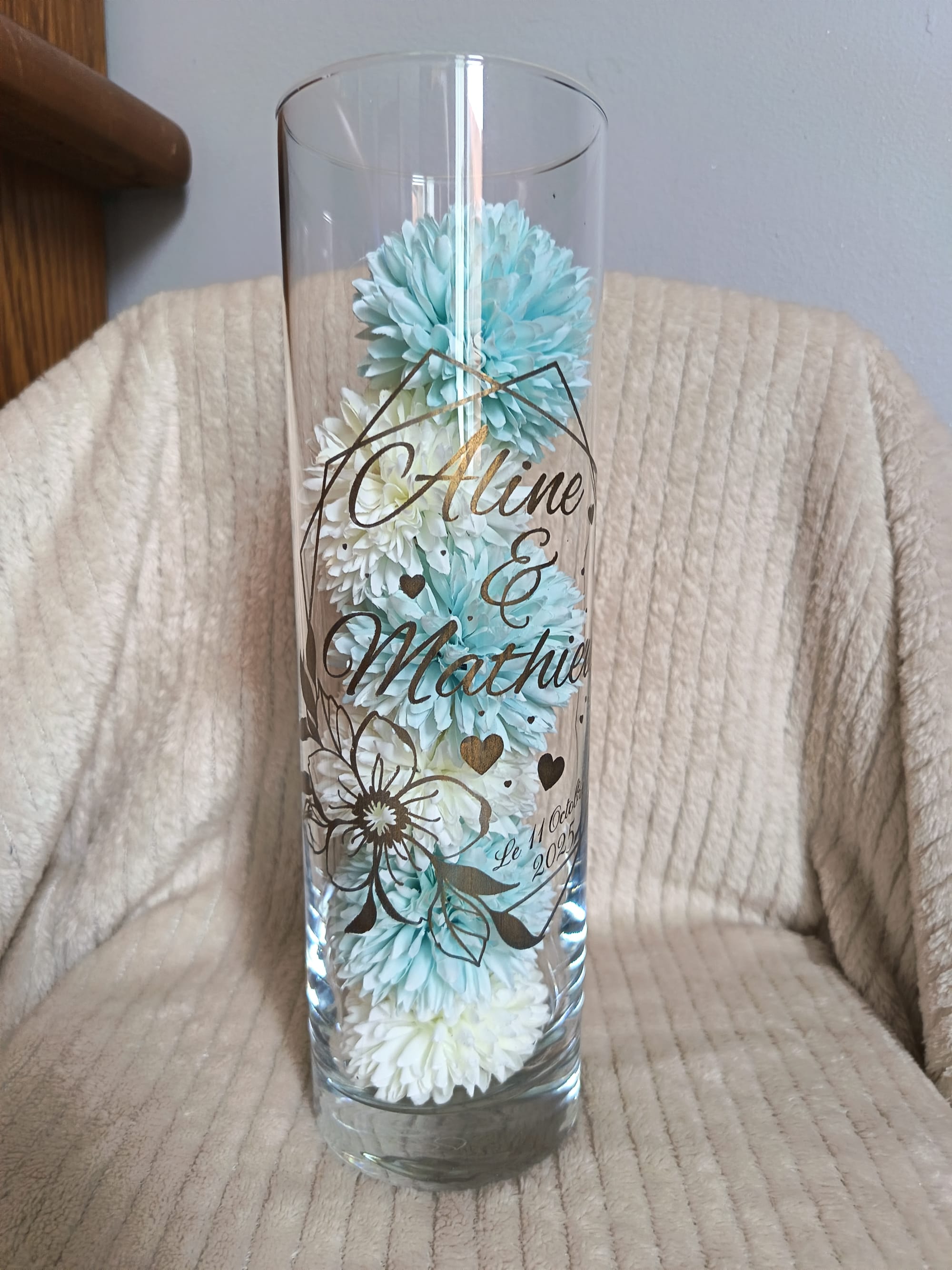 gravure vase personnalisé